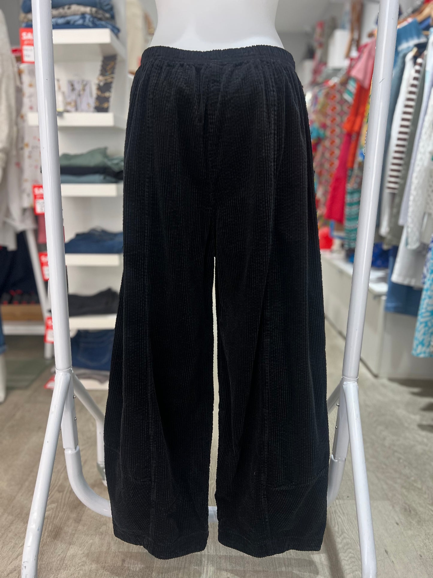 Cut Loose Black Lantern Corduroy Trousers