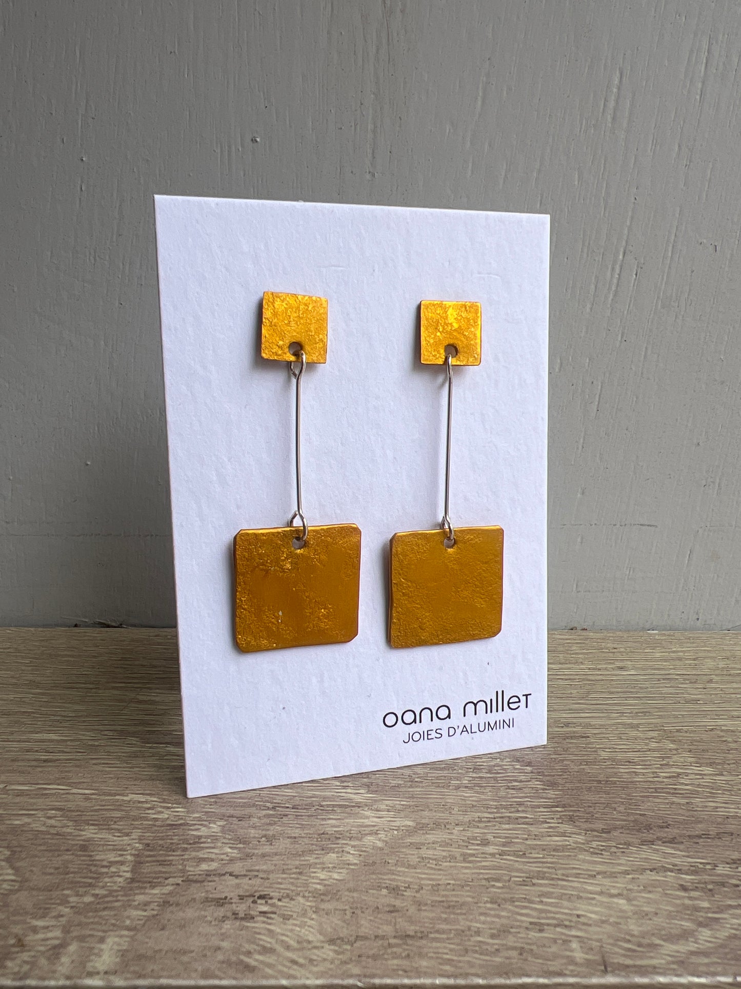 Oana Millet Drop Square Earrings