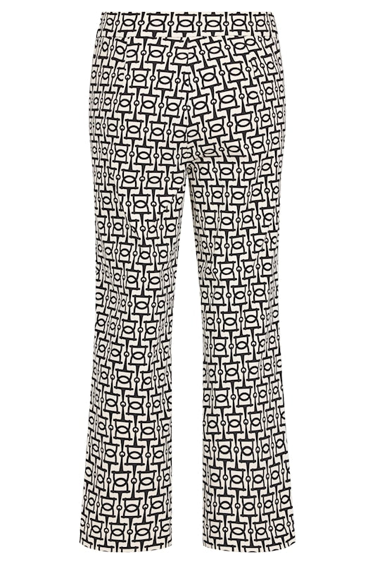 Robell Lisa 09 Black/Gol Pattern Trousers