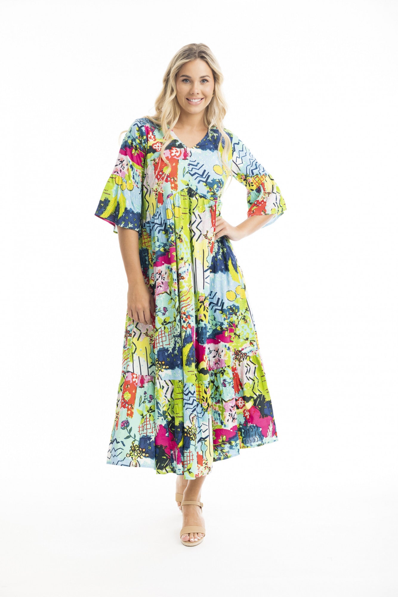 Orientique Elafonissi Print Dress