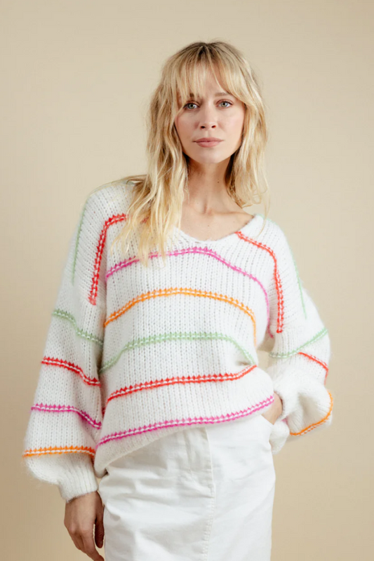 Emilie Karston White Knitted Sweater