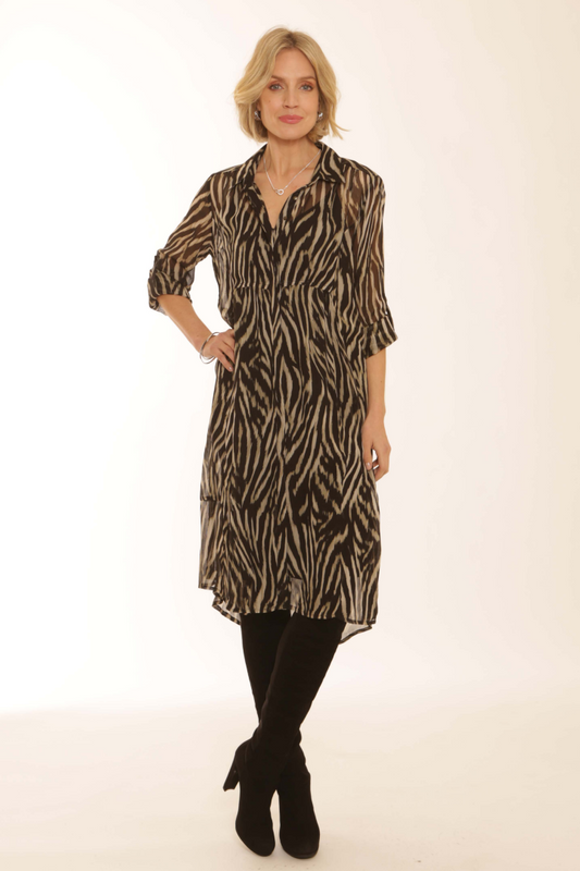 Pomodoro Blurred Zebra Dress