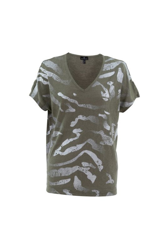 Marble Green And White T-shirt