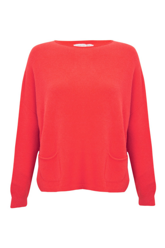 Amazing Woman Coral Red Jodie Top