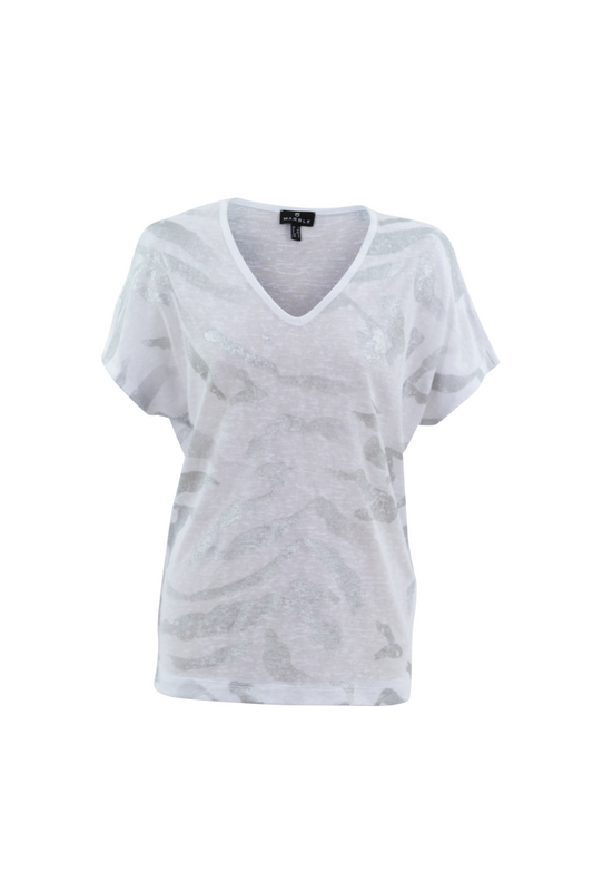 Marble Pattern White Top