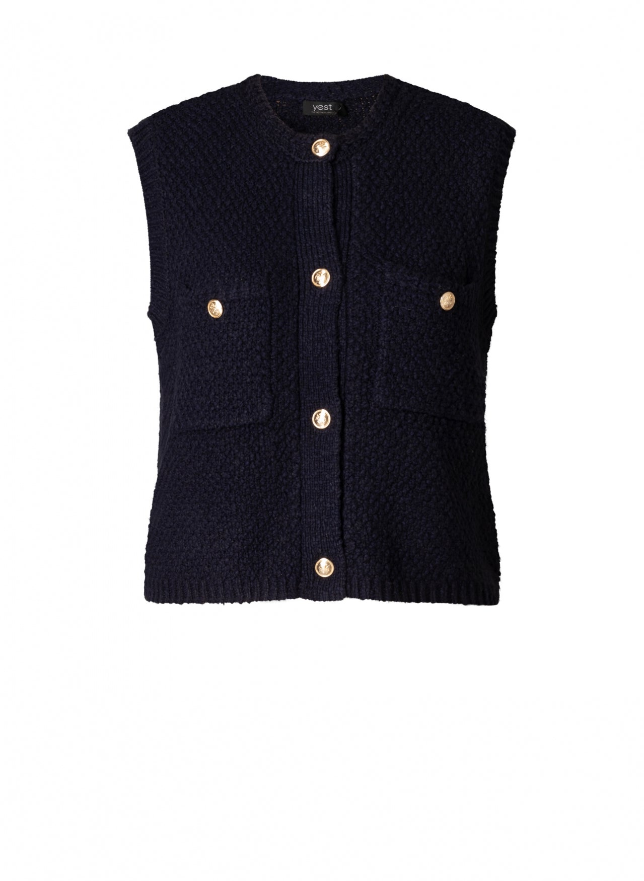 Yest Brenda Navy Knit Vest