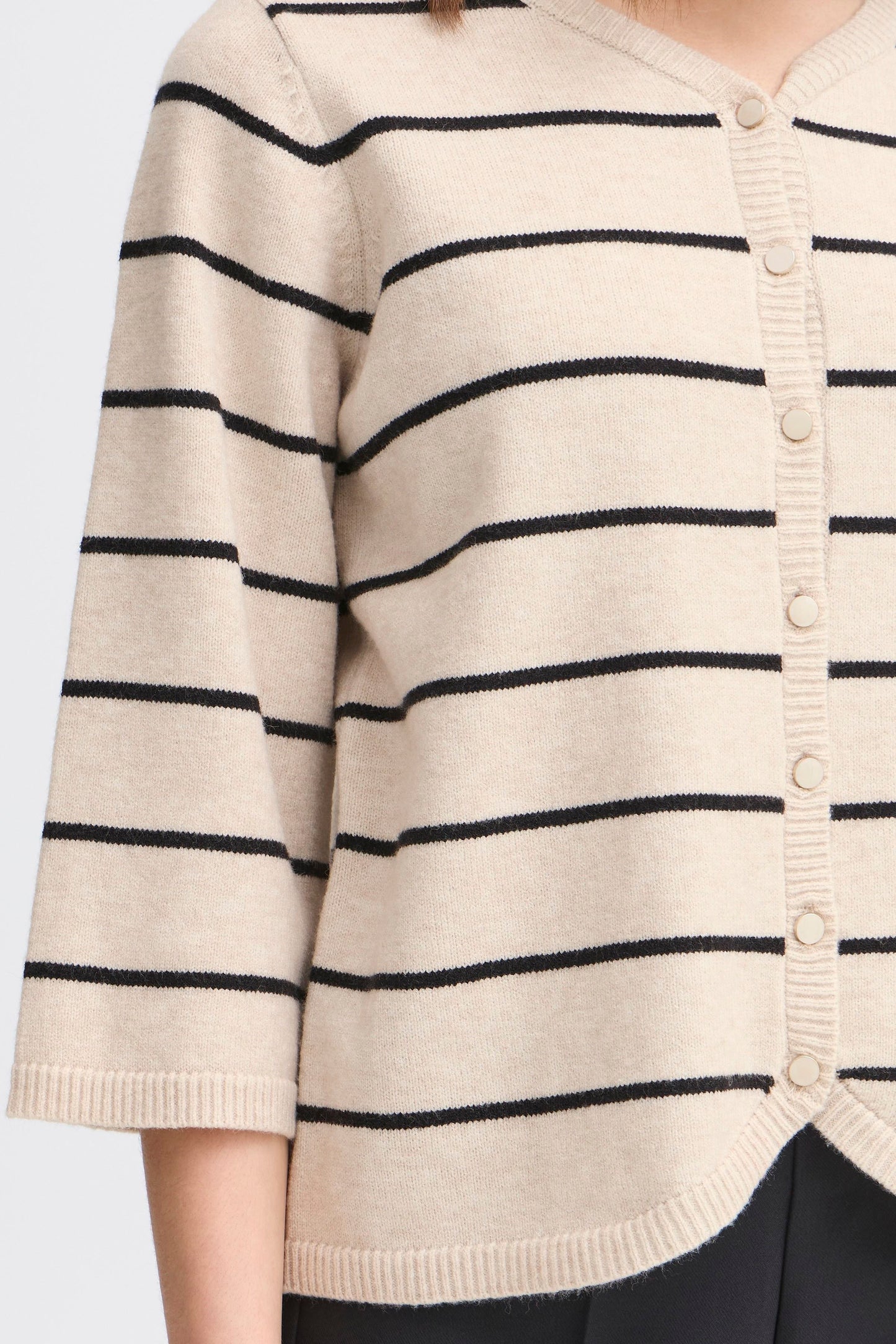 Fransa Bitte Stripe Cardigan