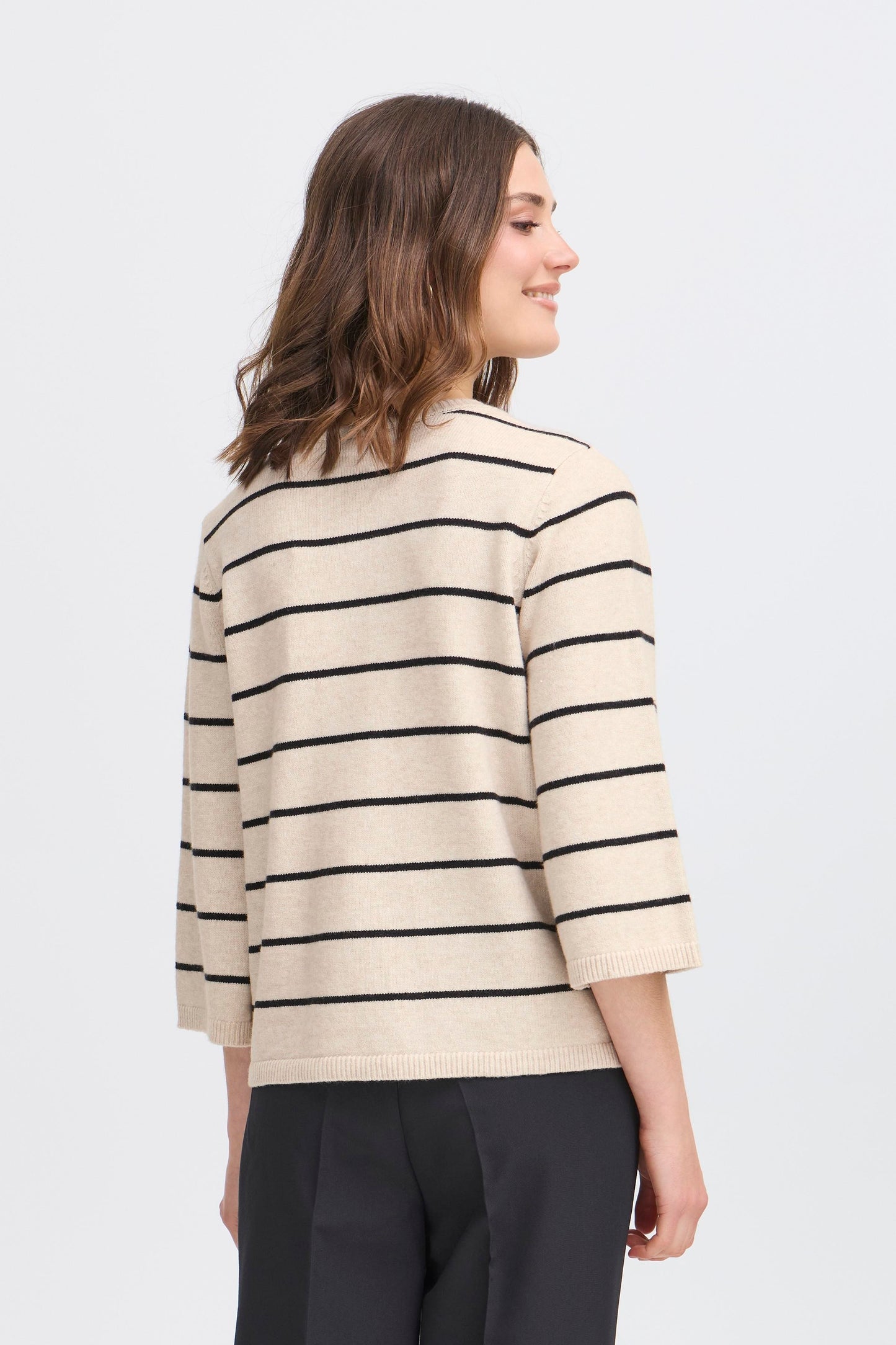 Fransa Bitte Stripe Cardigan
