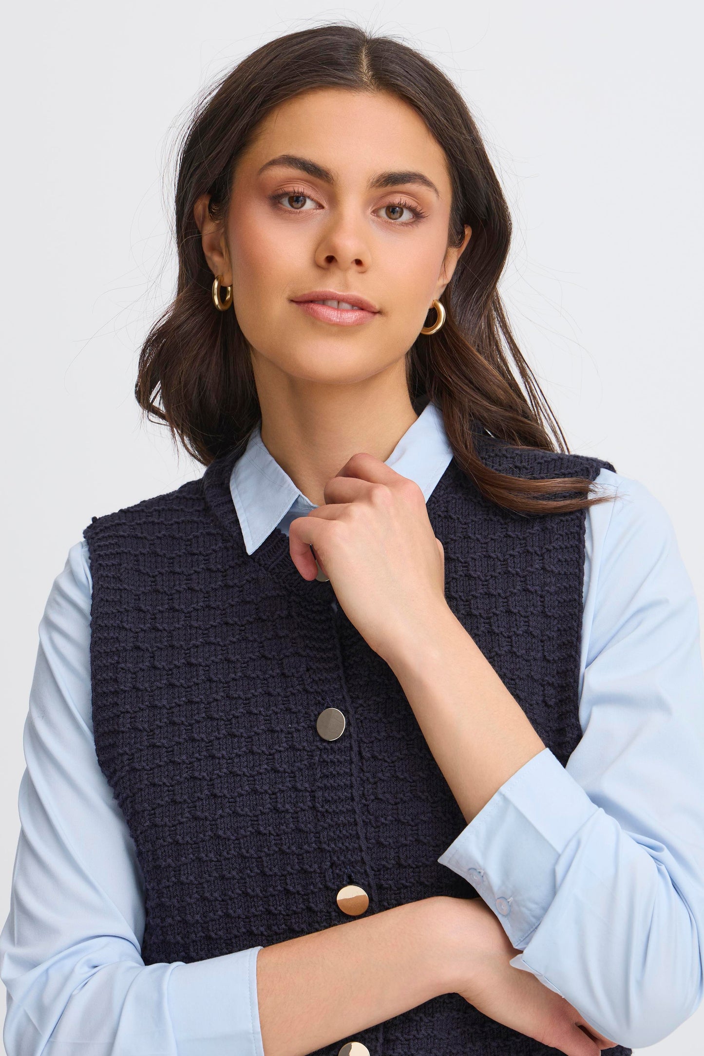 Fransa Kenna Navy Waistcoat