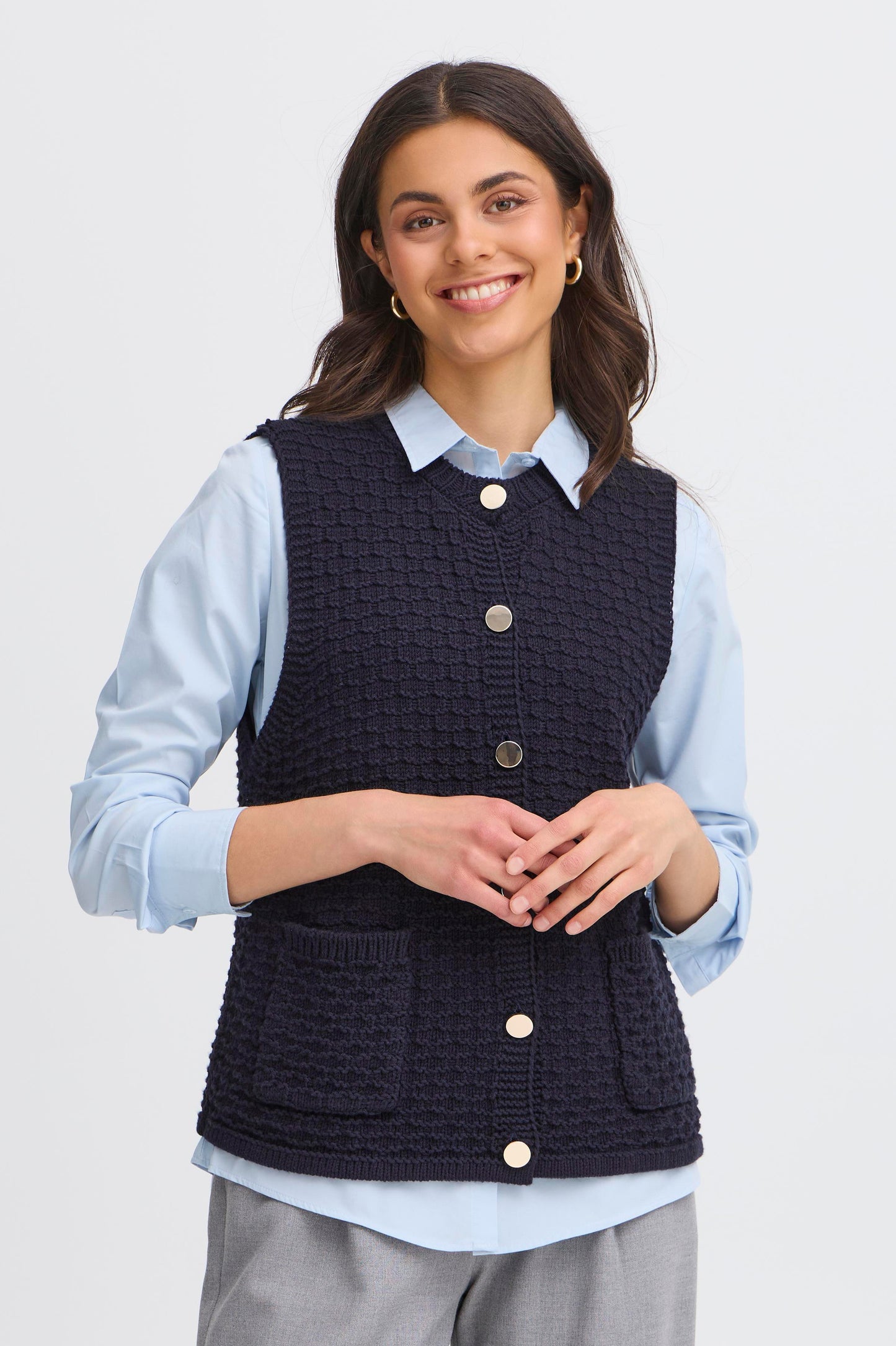 Fransa Kenna Navy Waistcoat