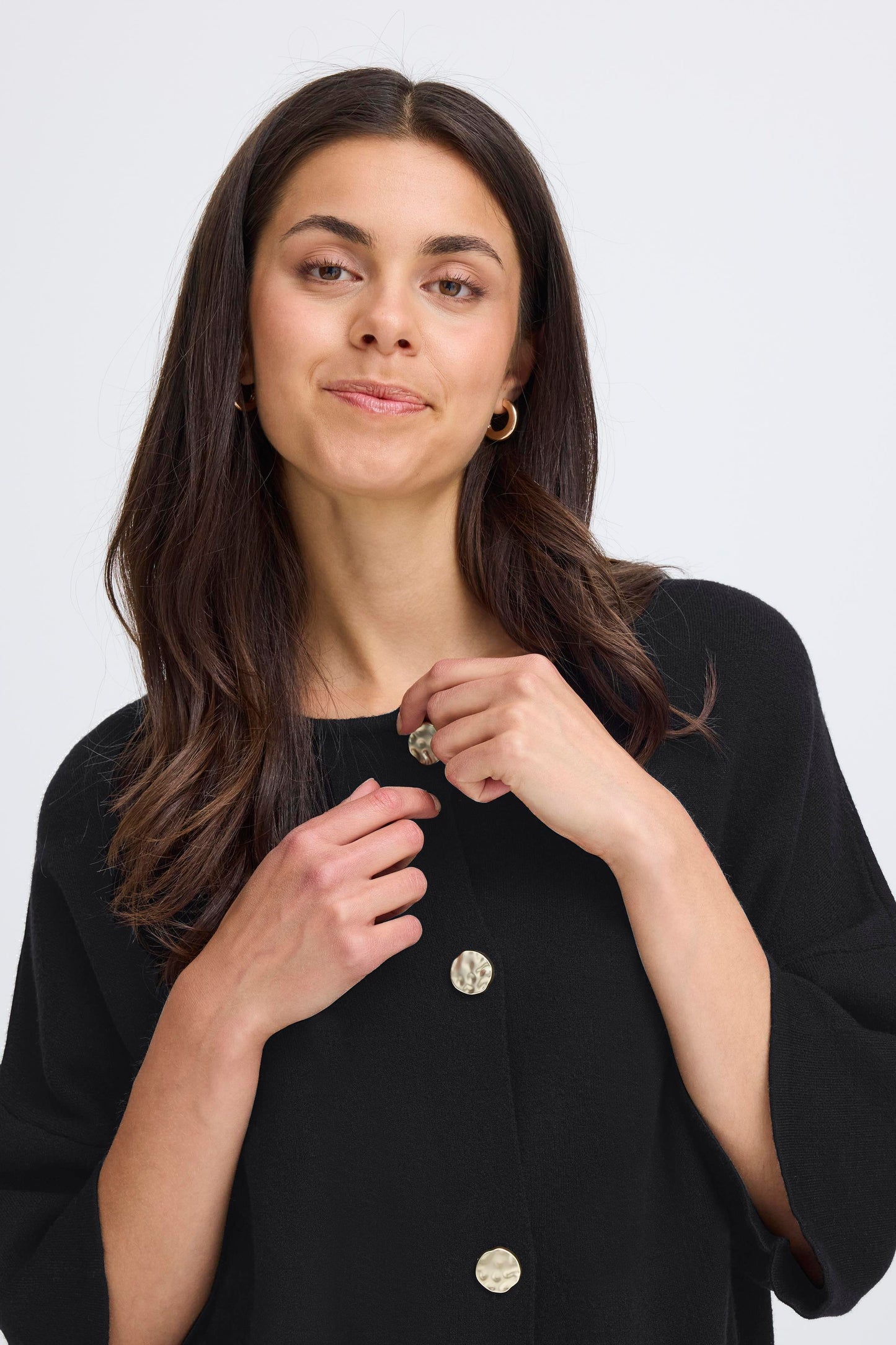 Fransa Sally Black Cardigan