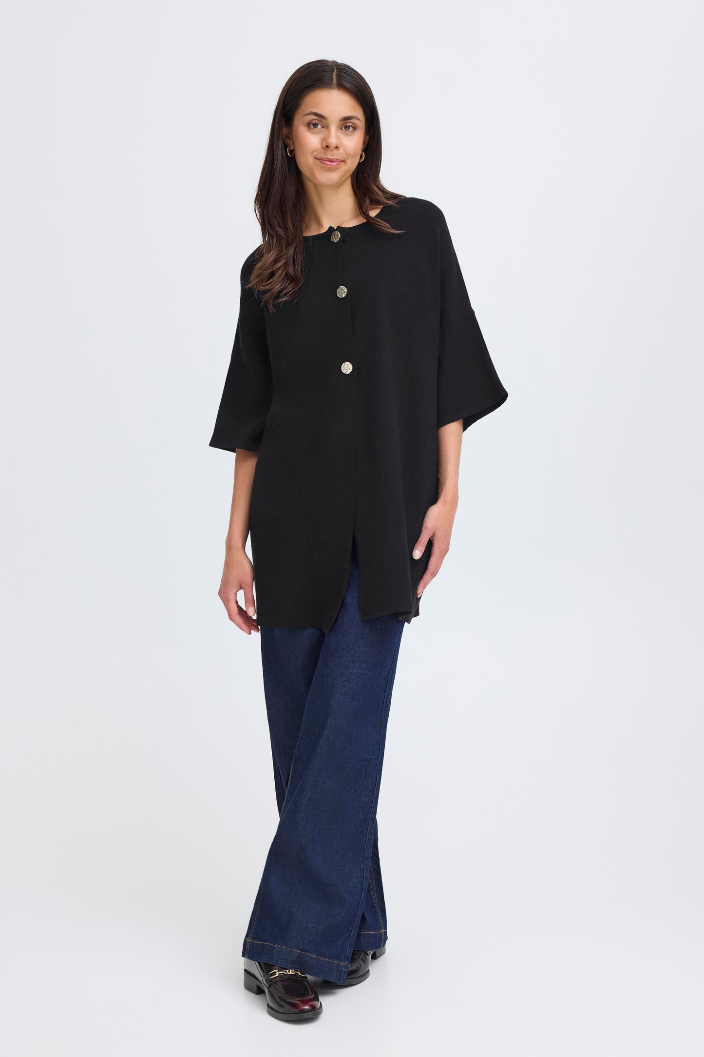 Fransa Sally Black Cardigan