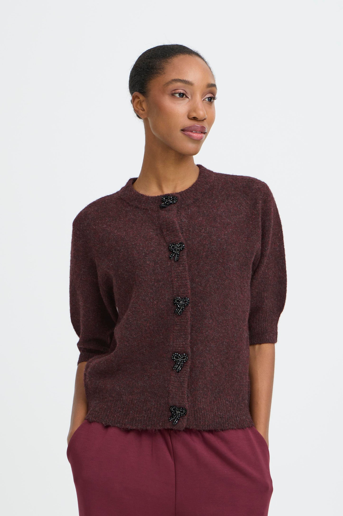 B-Young Omea Deco Grey Cardigan