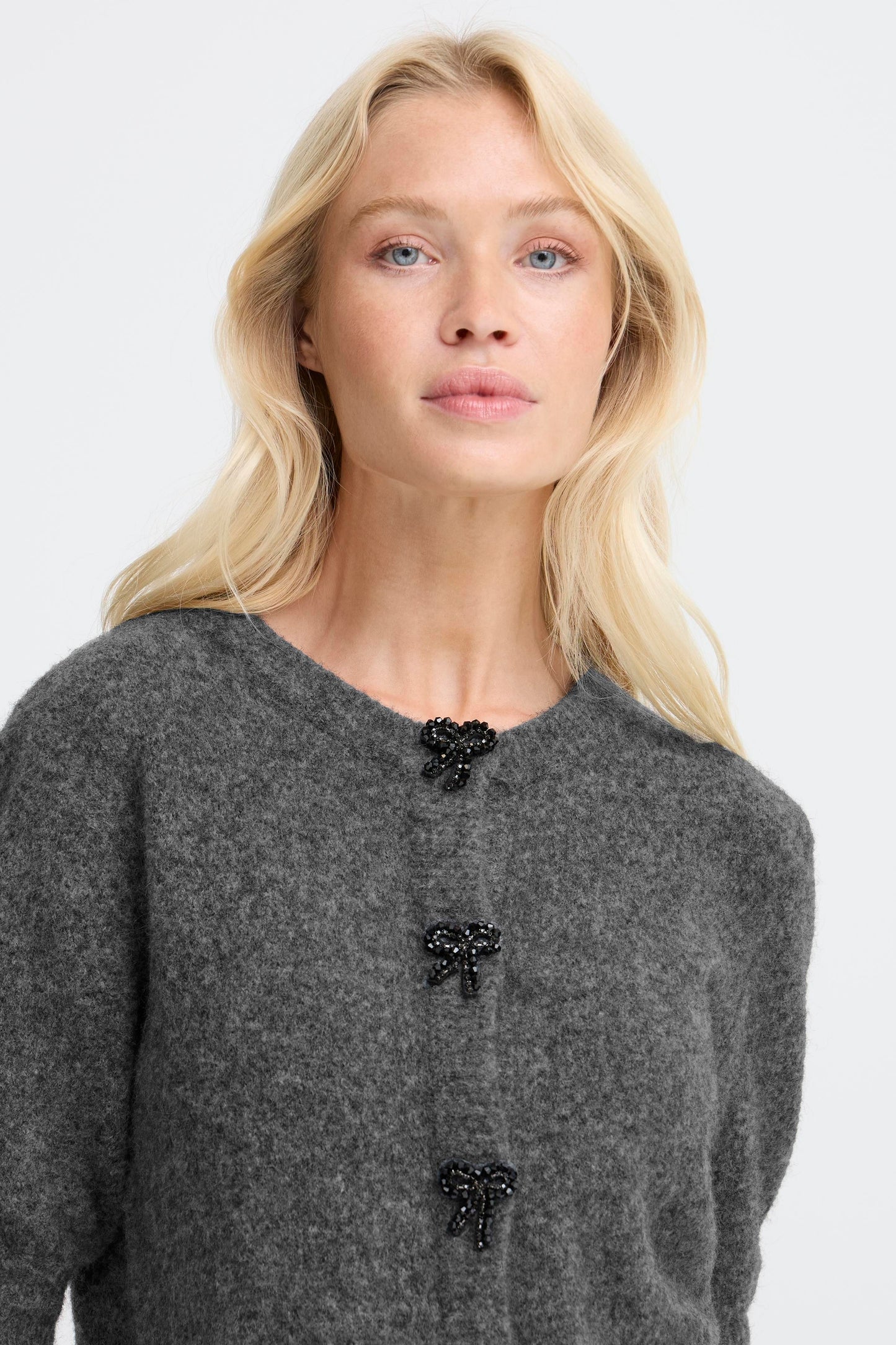B-Young Omea Deco Grey Cardigan