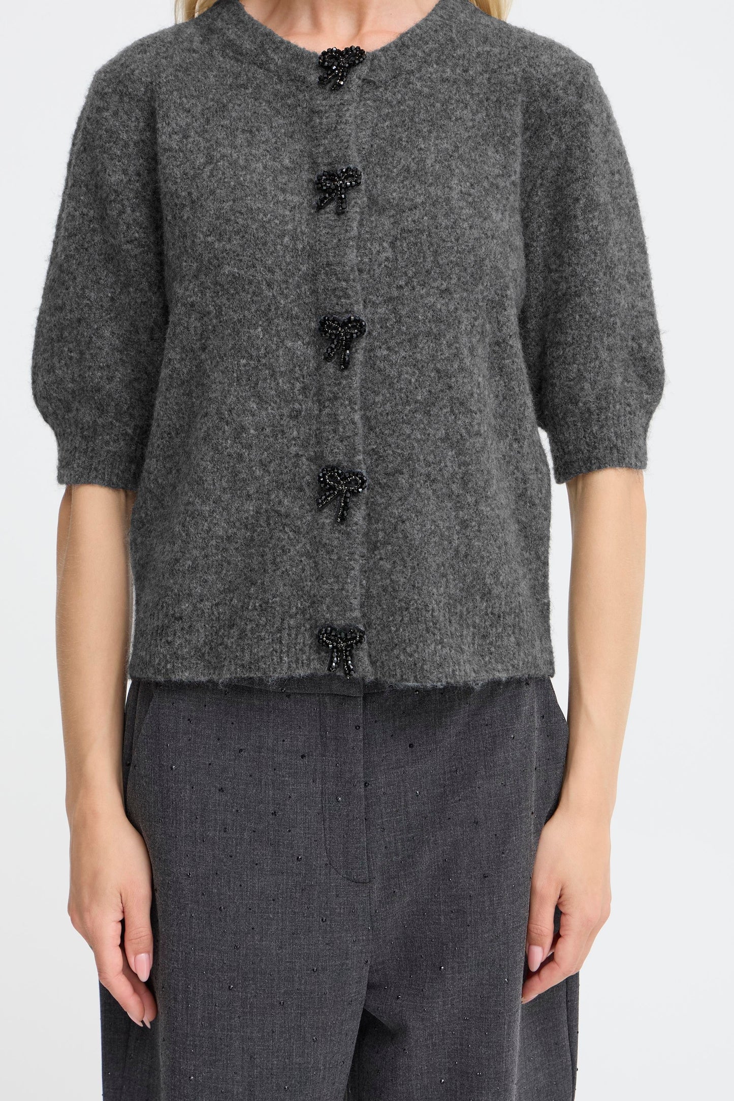 B-Young Omea Deco Grey Cardigan