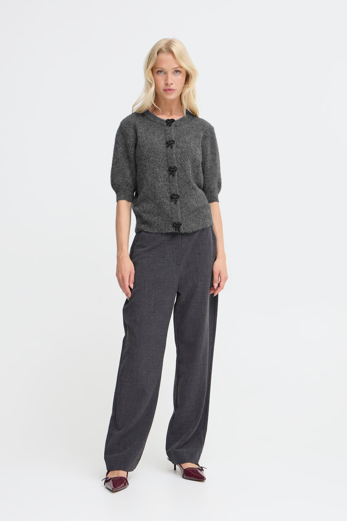 B-Young Omea Deco Grey Cardigan