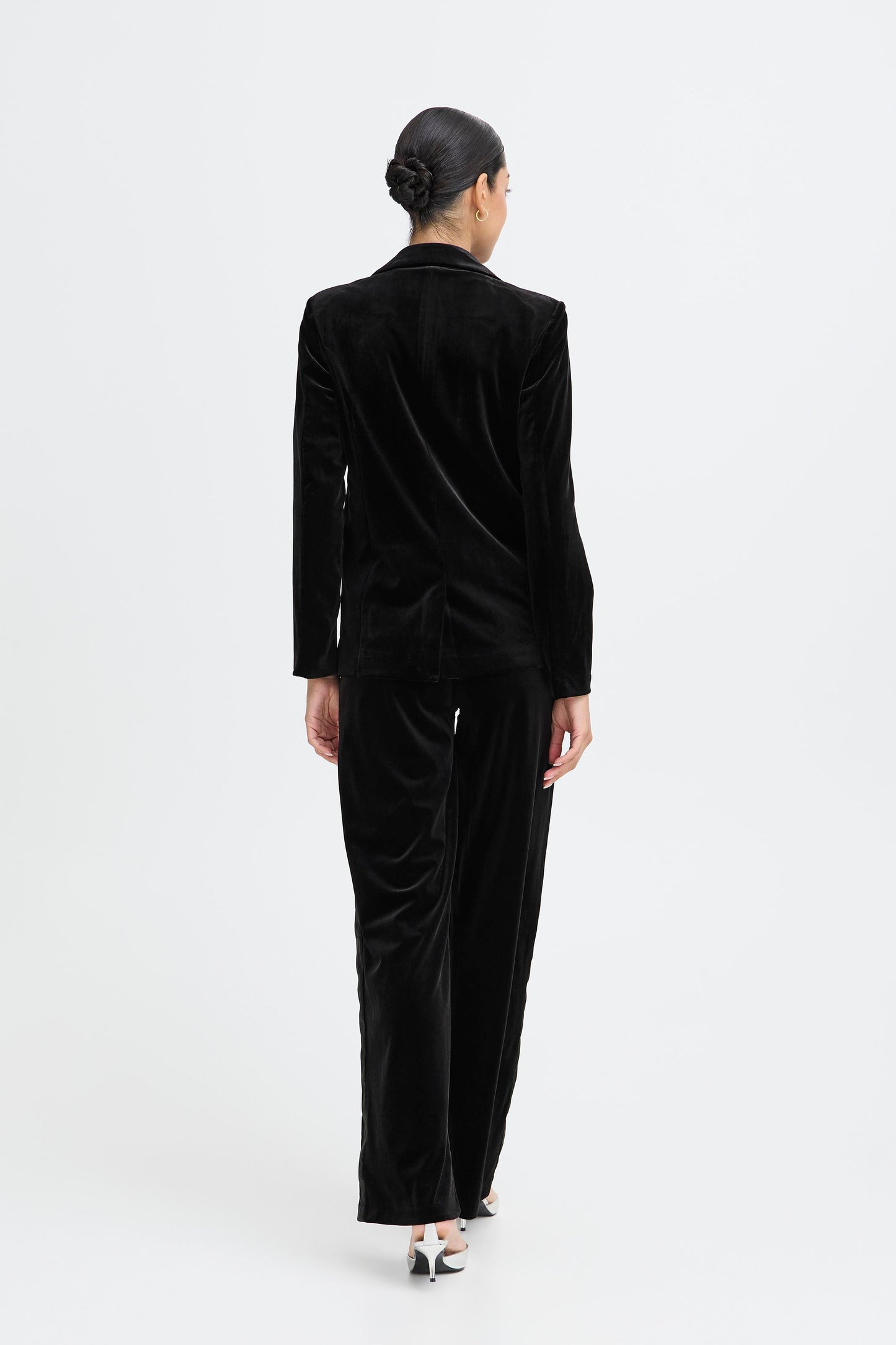 B-Young Perlina Black Velvet Blazer