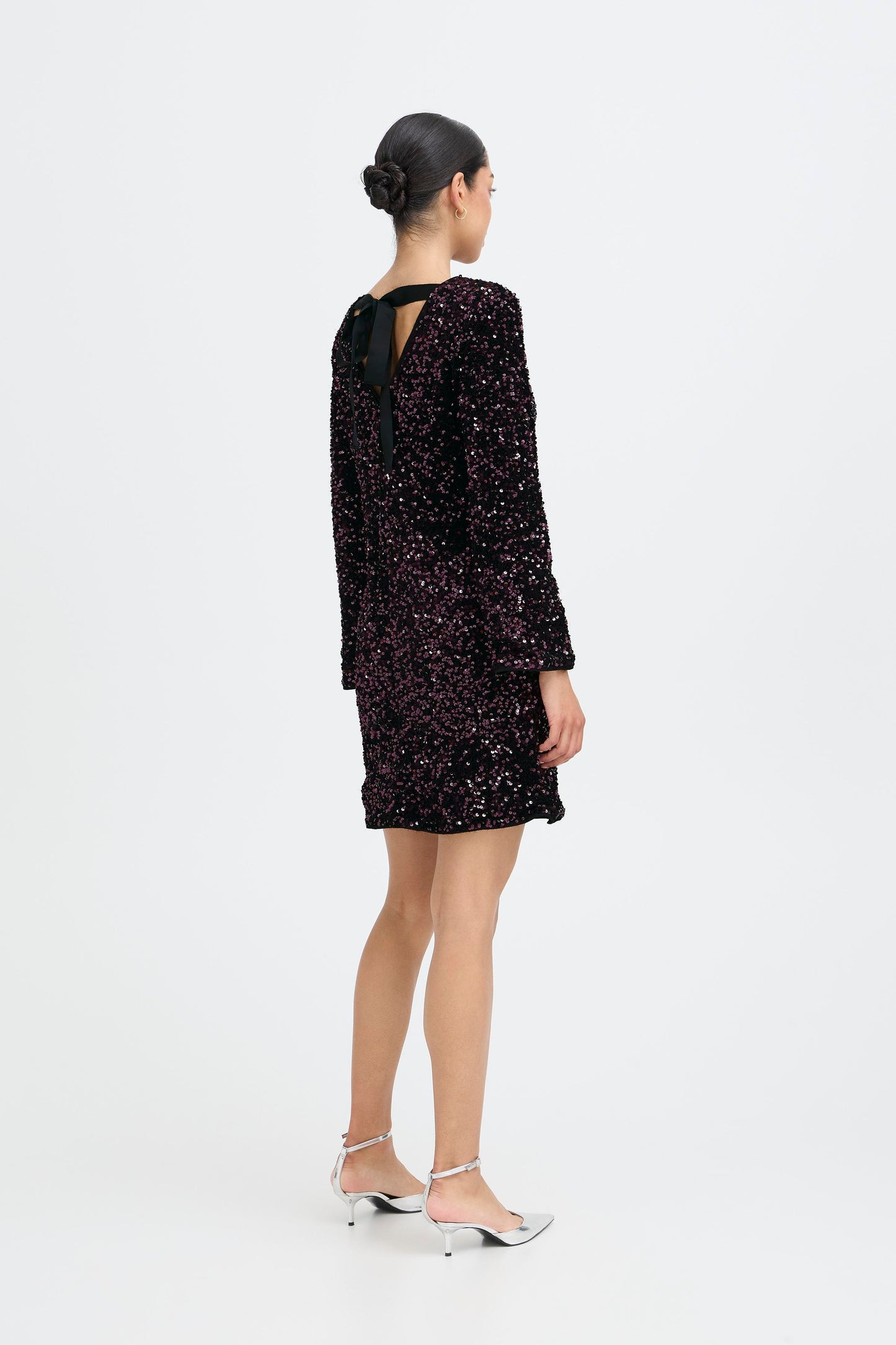 B-Young Paillet Sequin Bow Dress