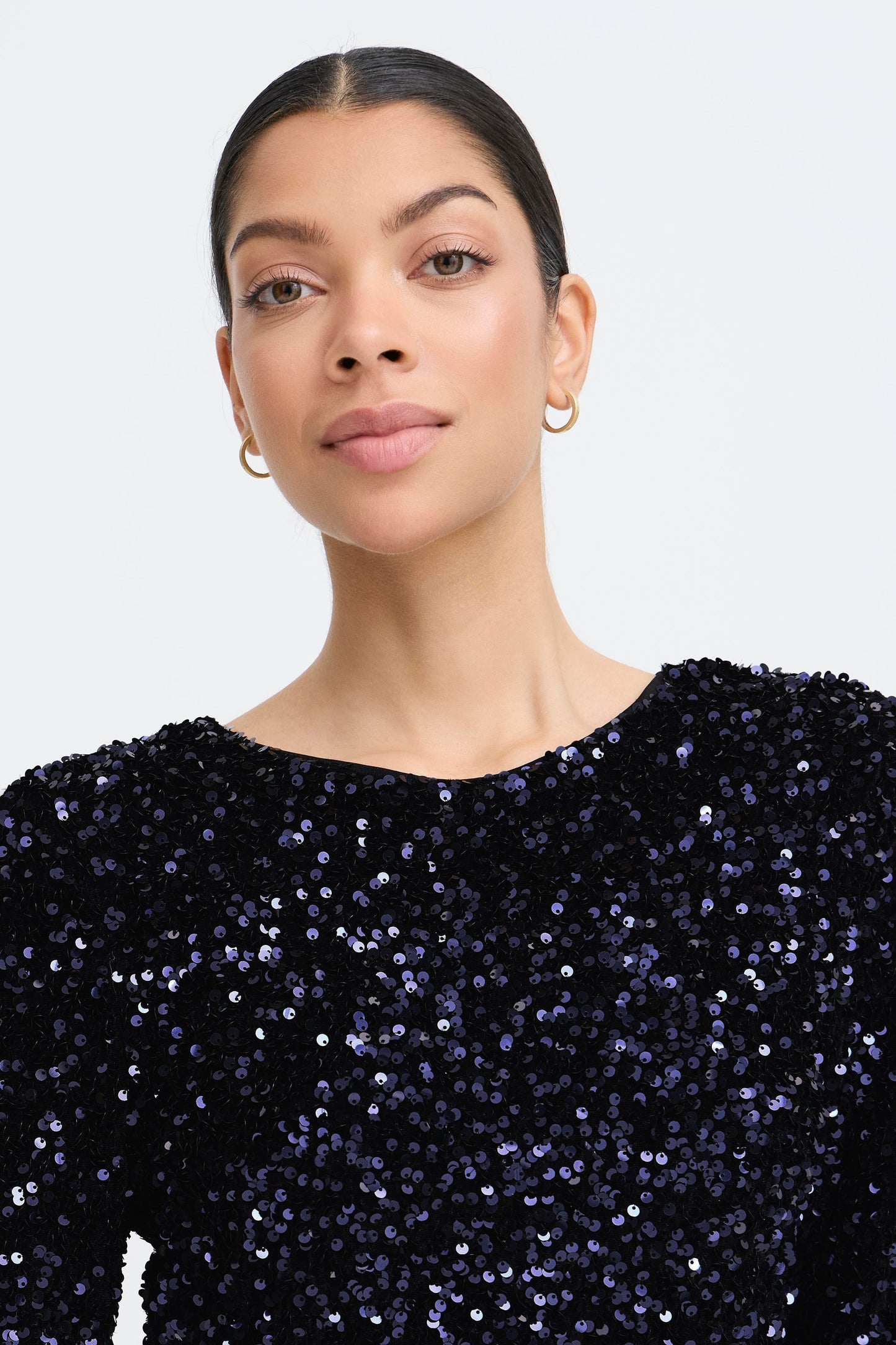 B-Young Paillet Sequin Bow Dress