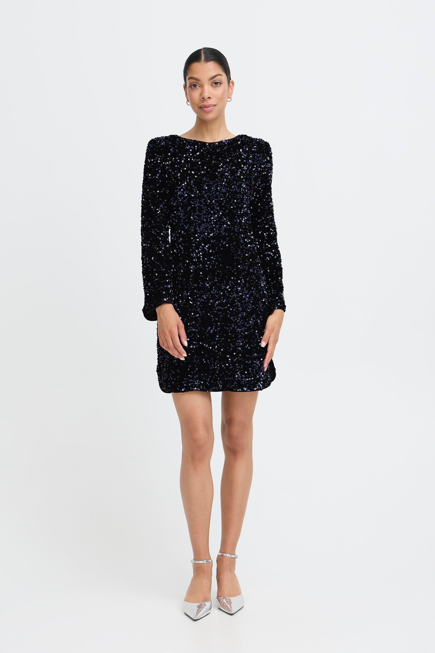 B-Young Paillet Sequin Bow Dress
