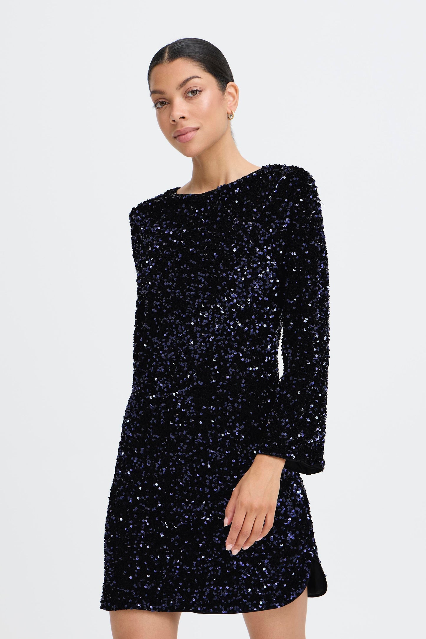 B-Young Paillet Sequin Bow Dress