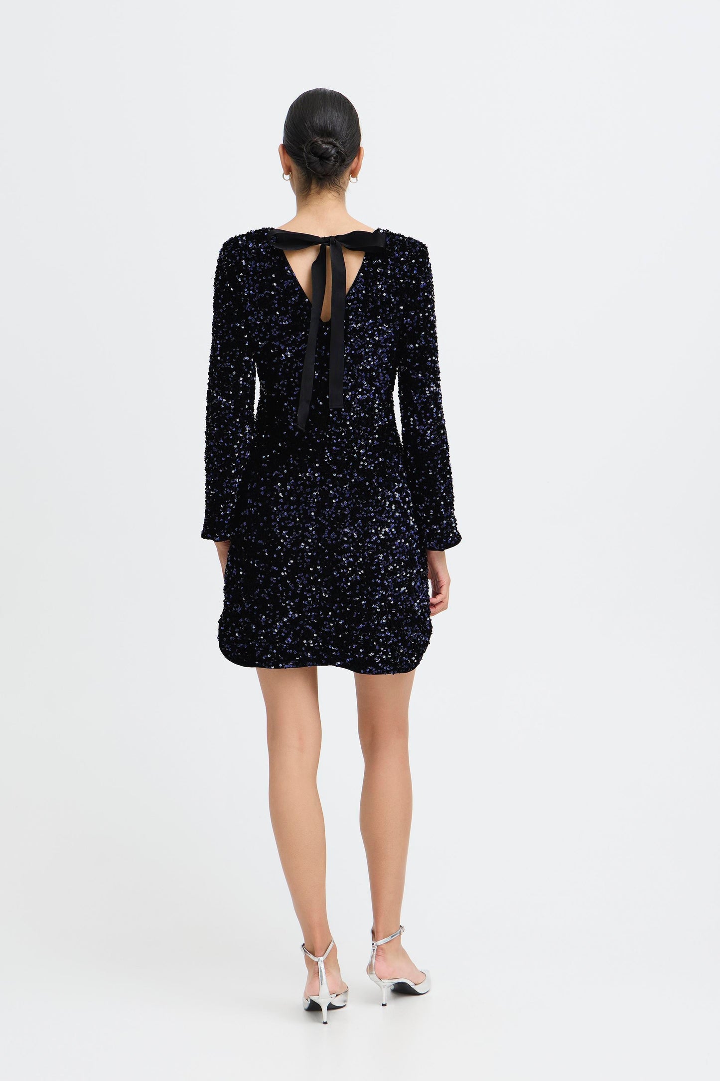 B-Young Paillet Sequin Bow Dress