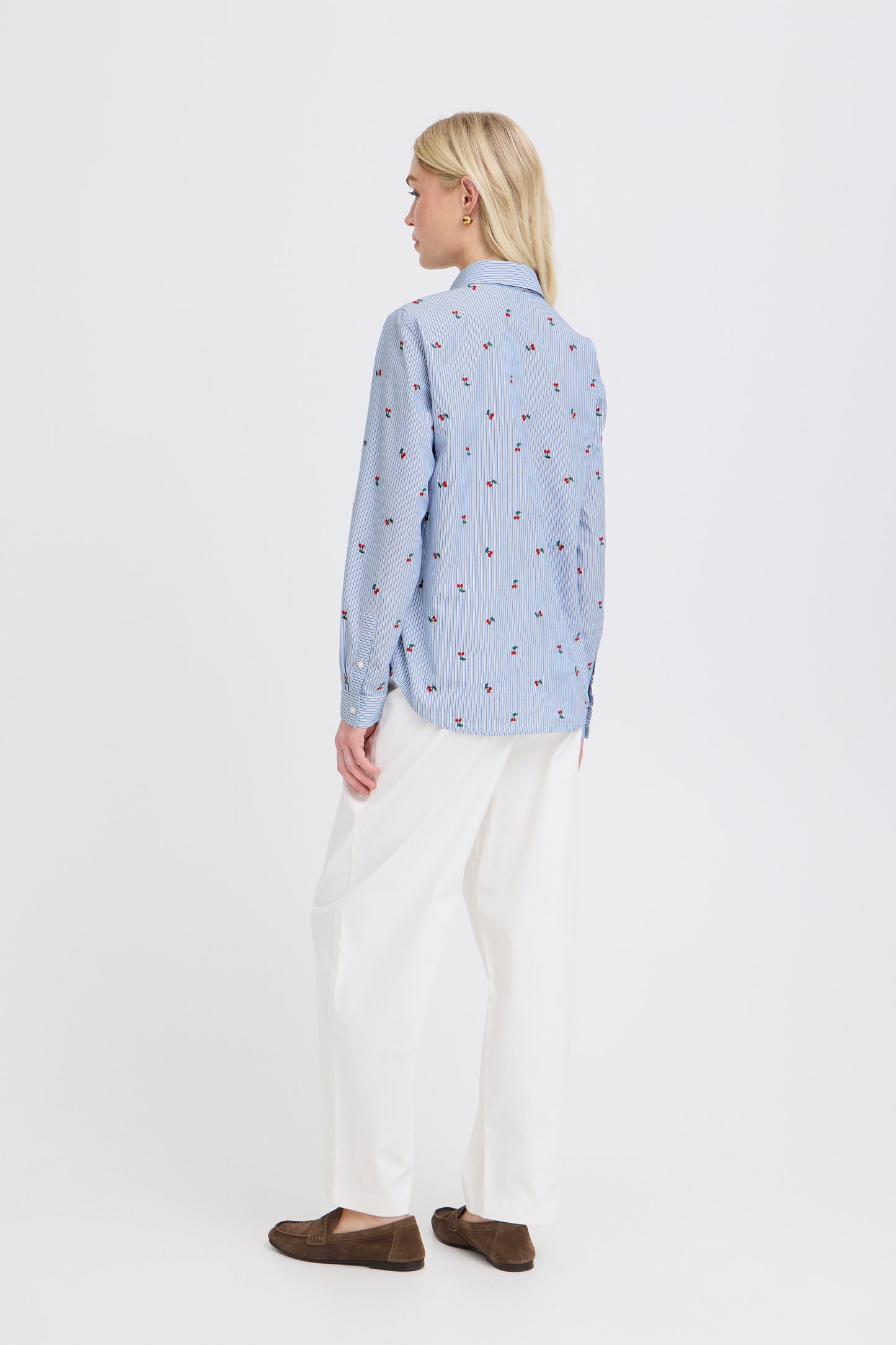 B.Young Fenix Embroidered Cherry Shirt