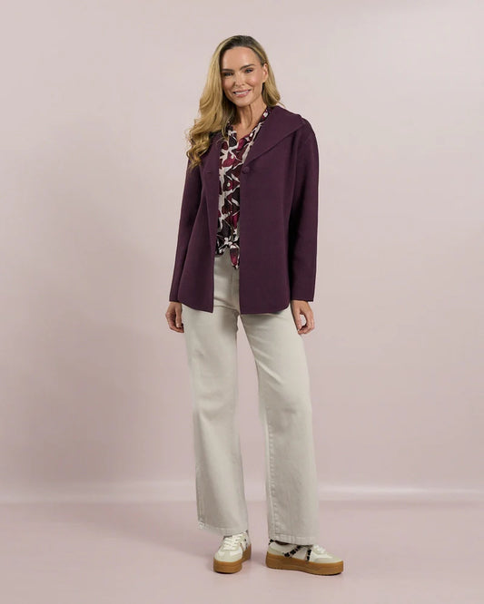 Deck by Decollage O/S One Button Cardigan