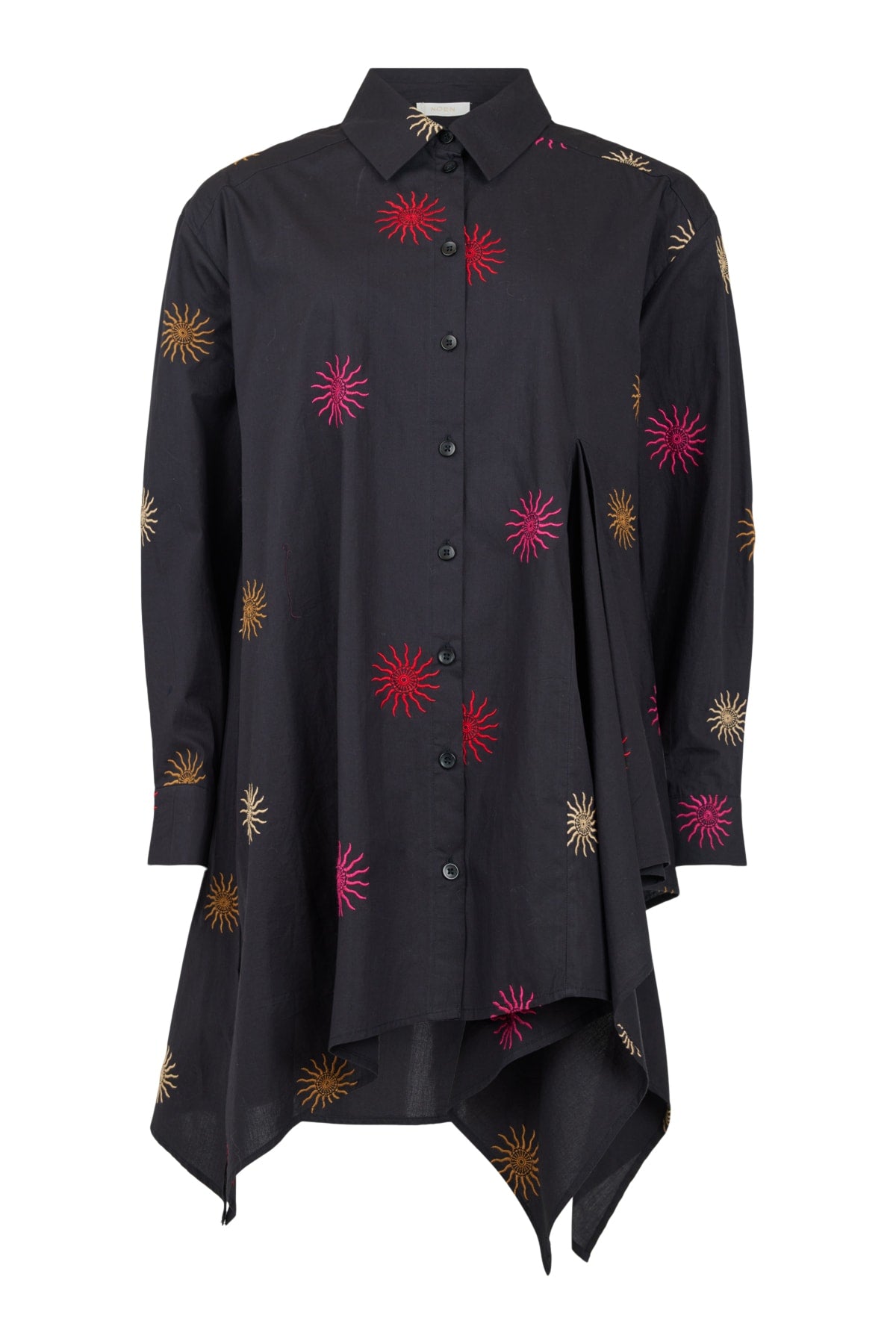 NOEN Black Asymmetrical Hem Shirt