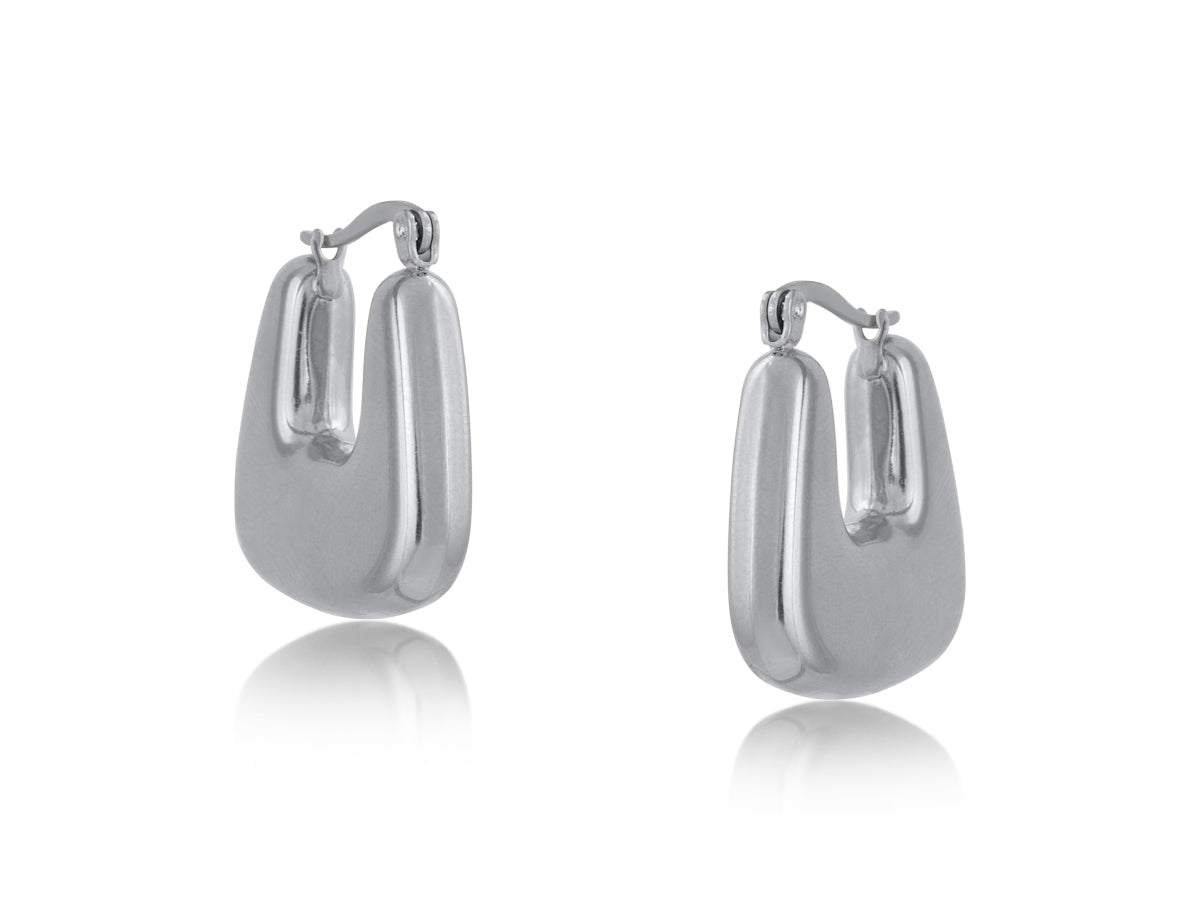 Big Metal Organic Stainless Steel Earrings