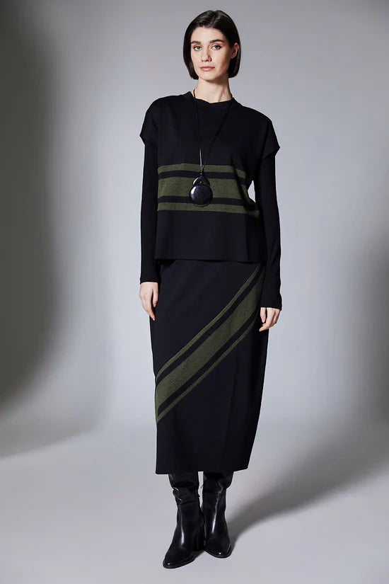 Peruzzi V Stripe Skirt