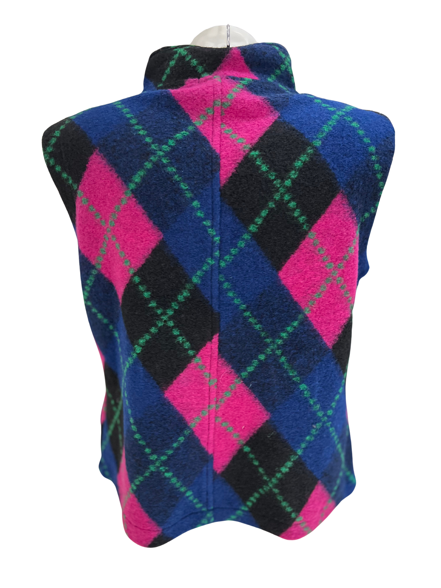 See Saw Plaid High Collar Vest