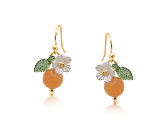 Big Metal Fruits Drop Earrings