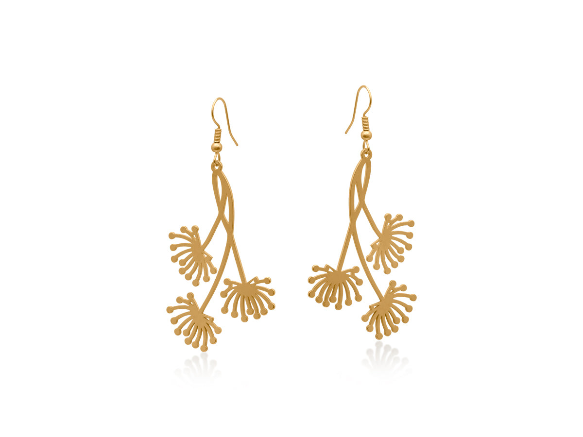 Big Metal Siena Dream of Love Dangle Earrings
