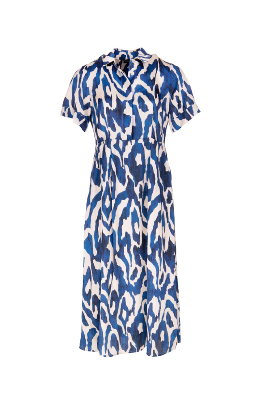 Peruzzi Blue Print Dress