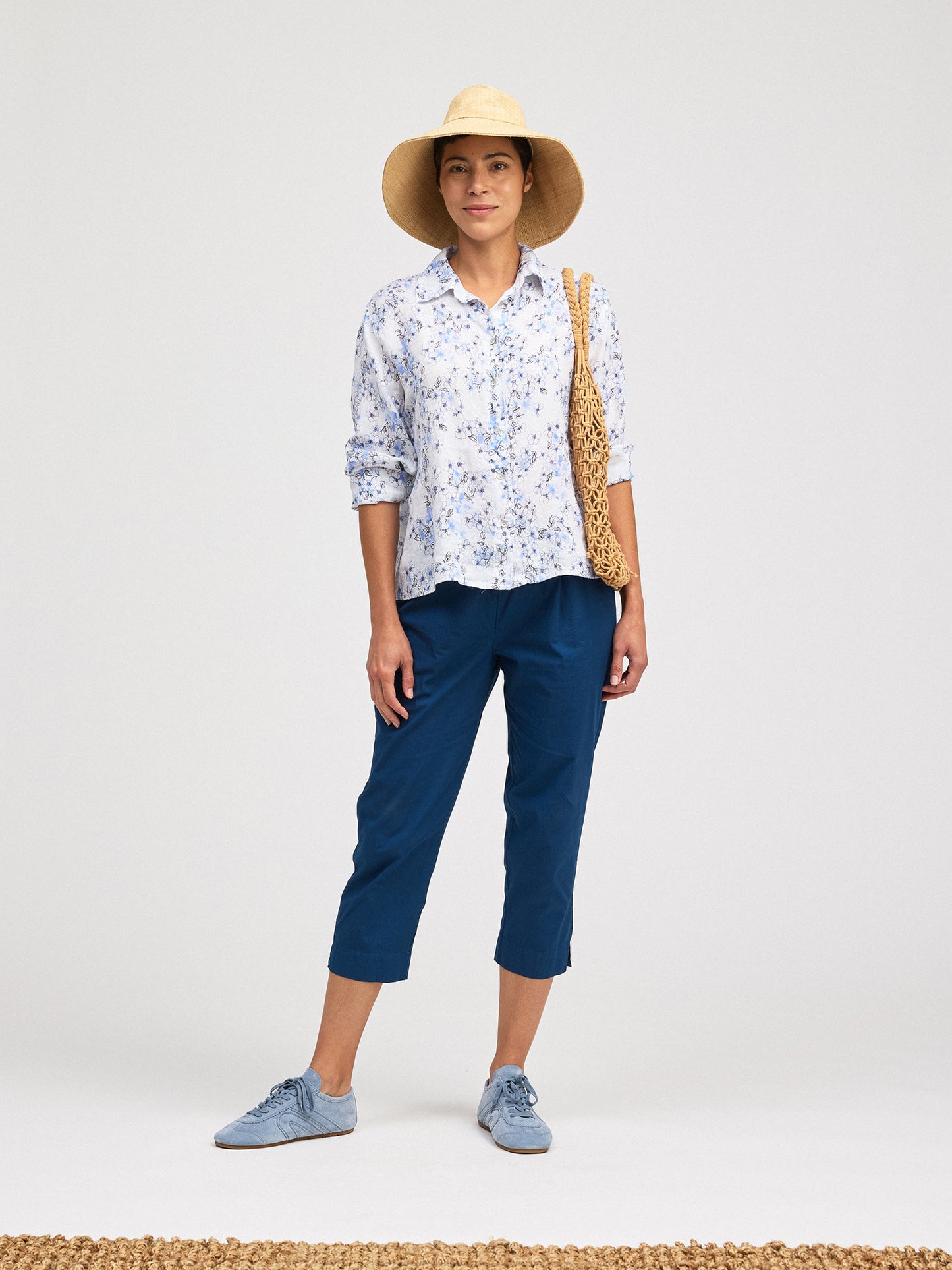 Cut Loose Crop Floral Shirt