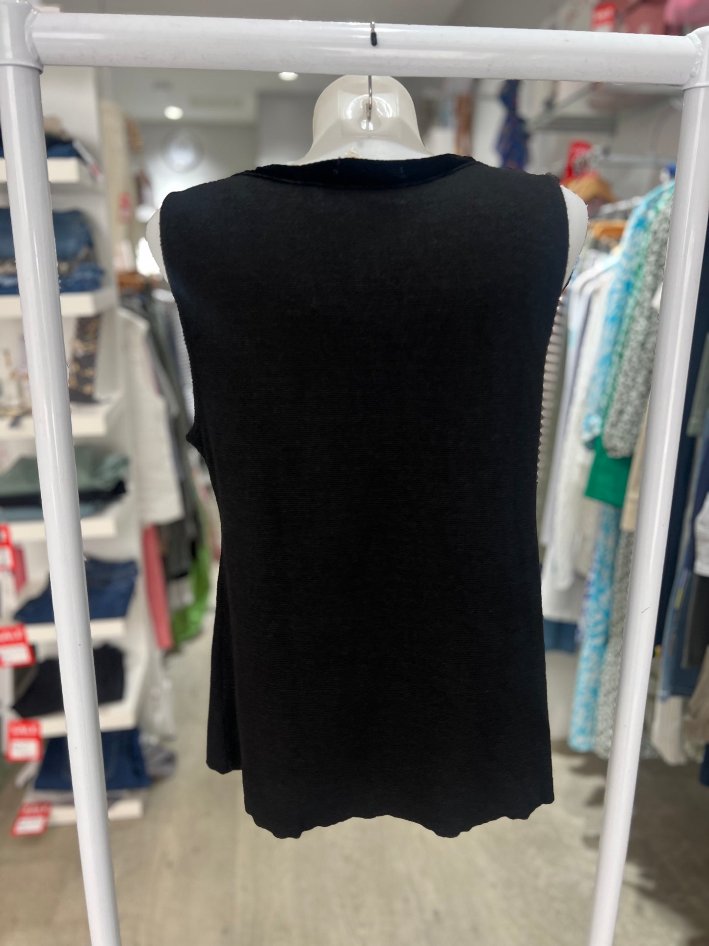 Cut Loose Black Vest with Velvet Trim