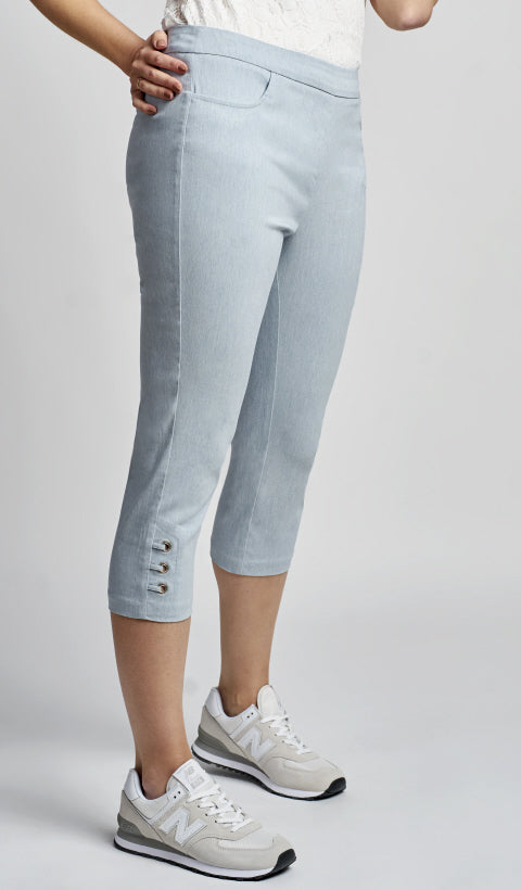 Pins Bengaline Crop Trousers with Detail