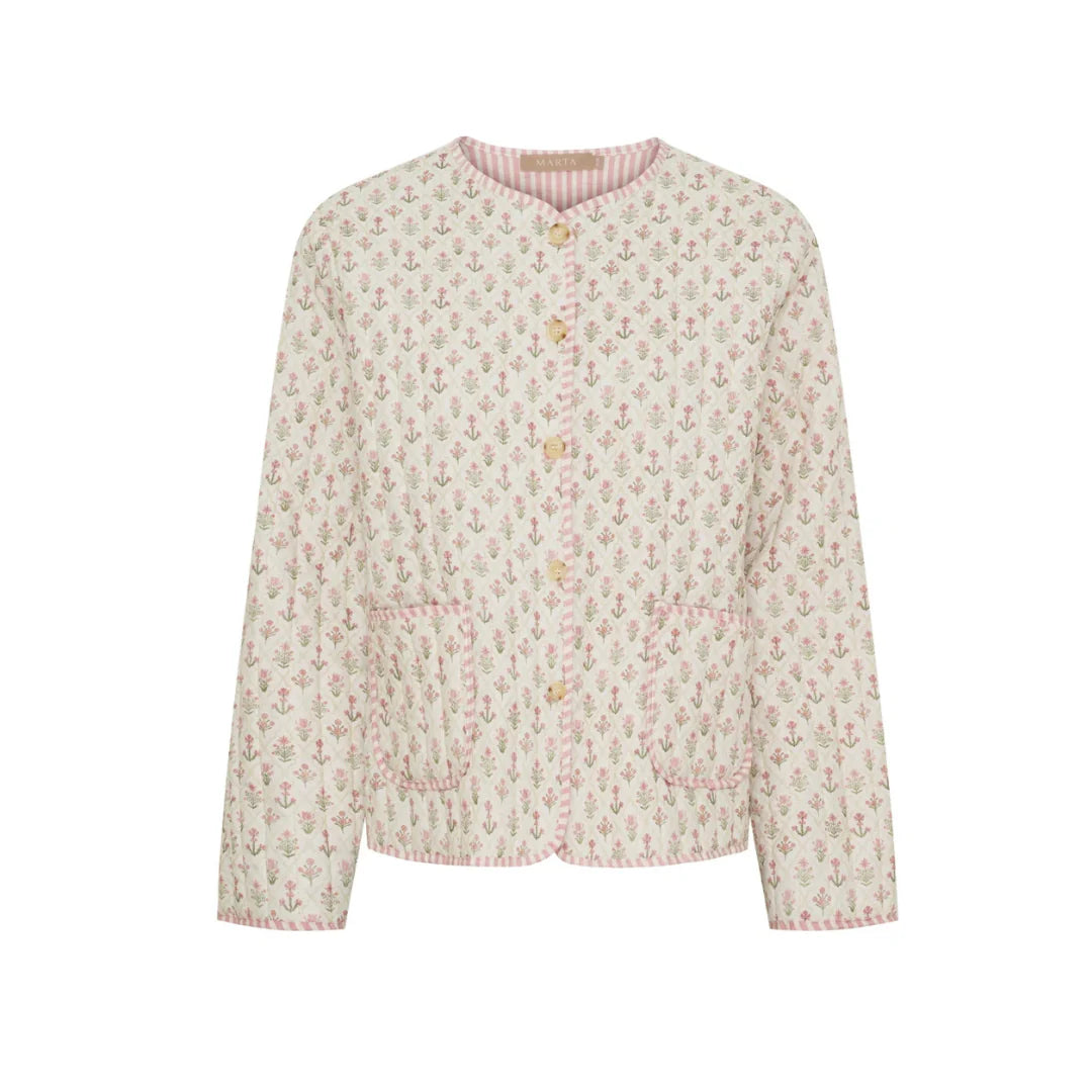 Marta Du Chateau Avril Rose Quilted Jacket