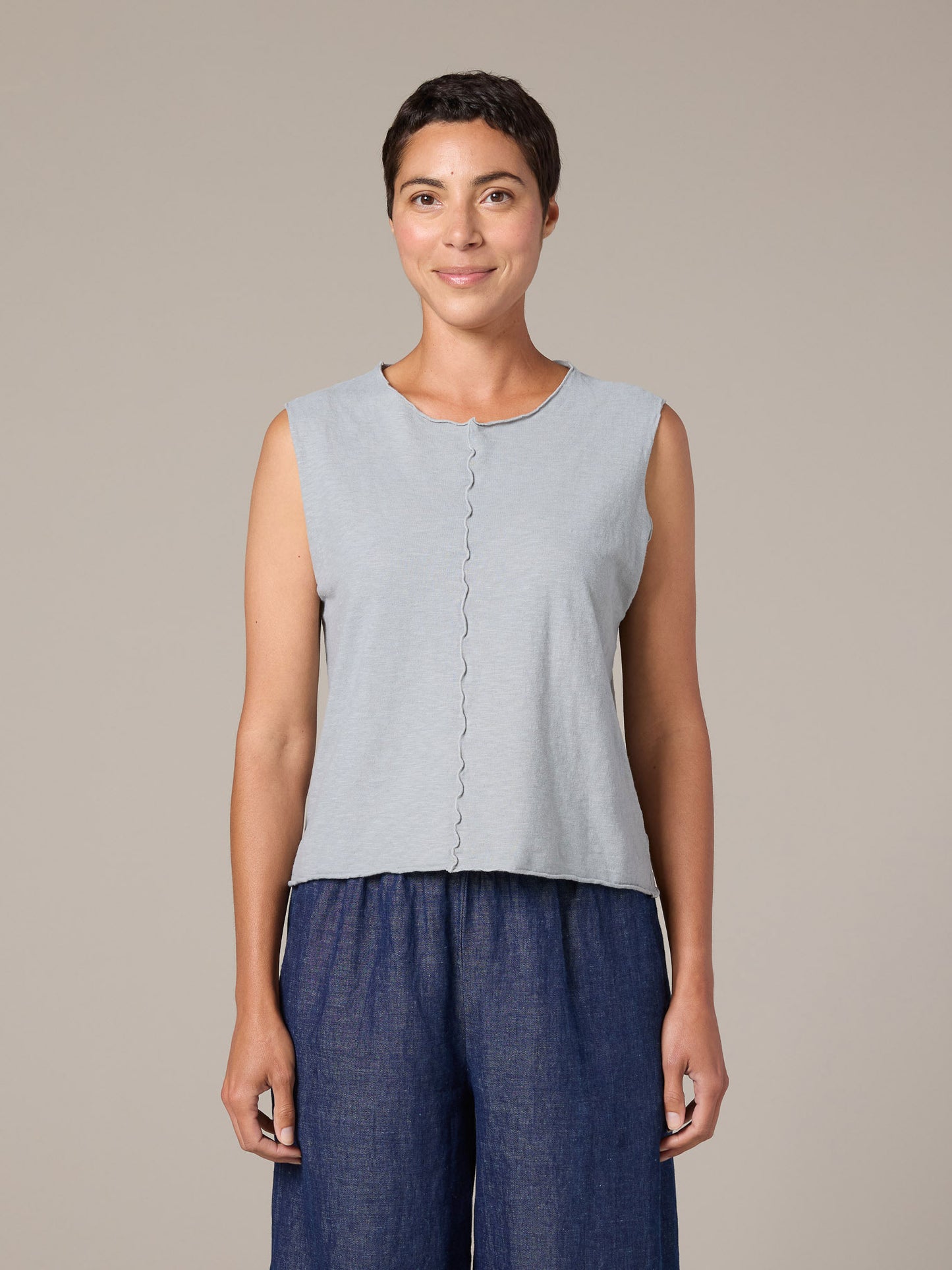 Cut Loose Seamed Shell Top
