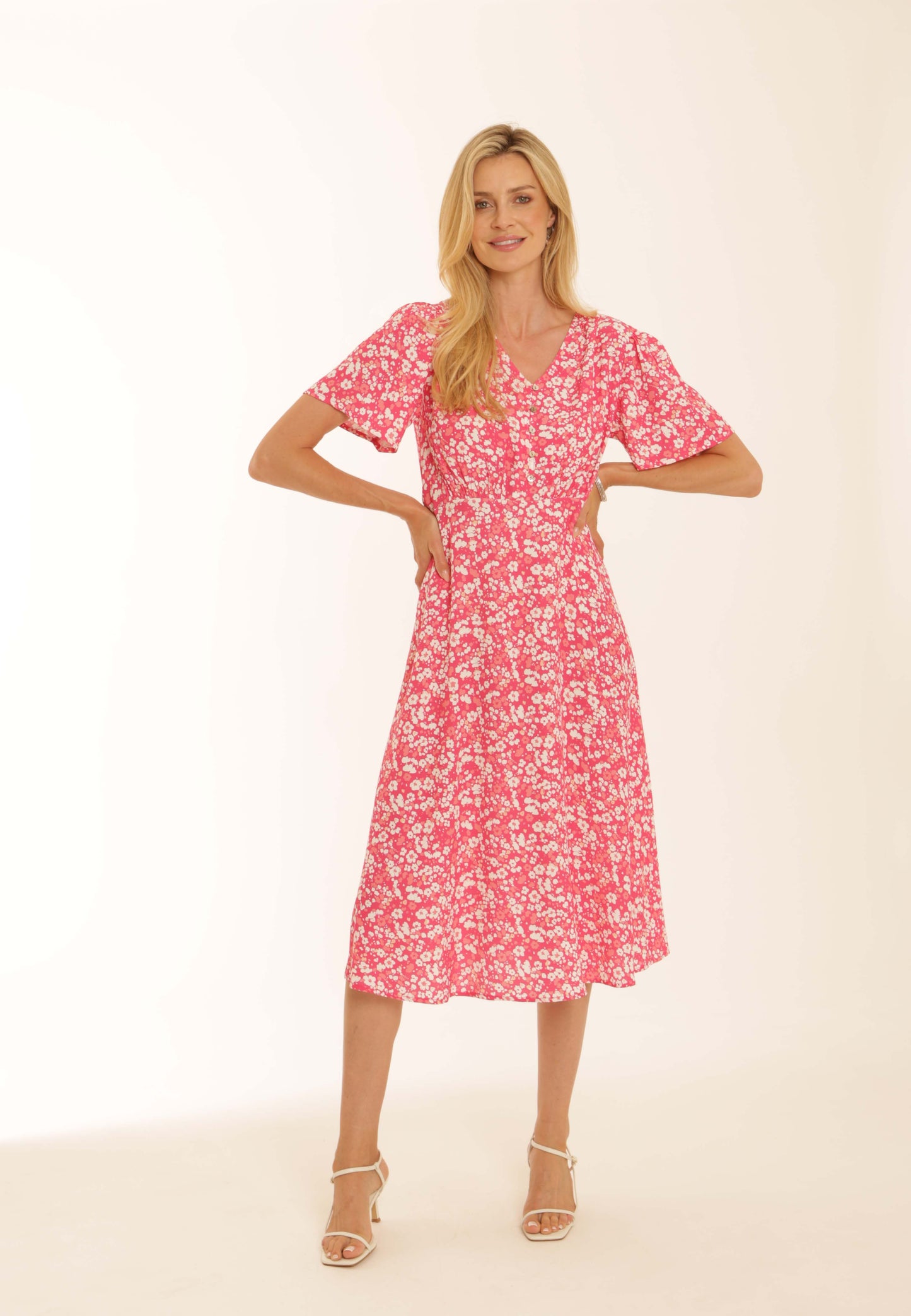 Pomodoro Ditsy Tea Dress