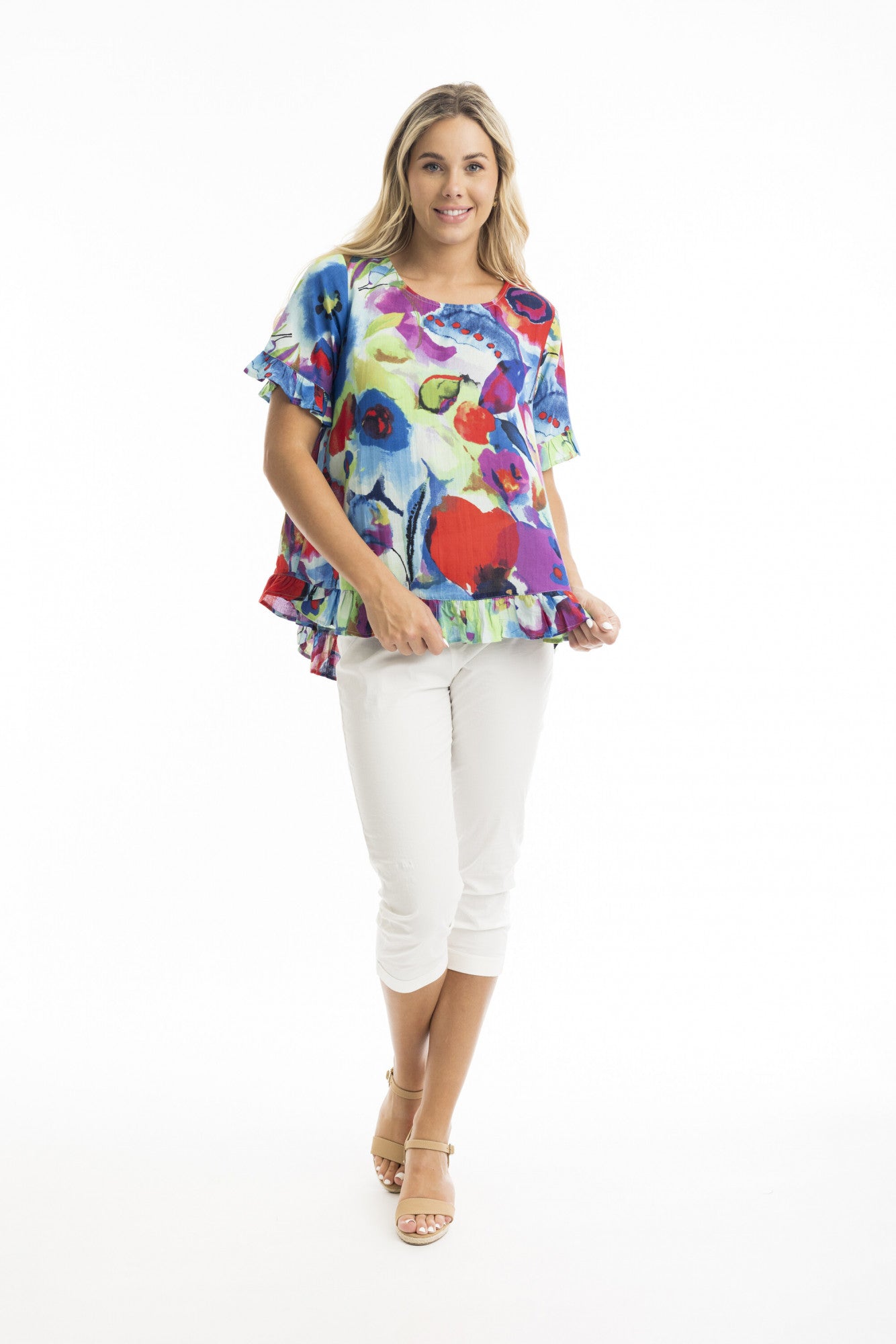 Orientique Nevis Frill Top