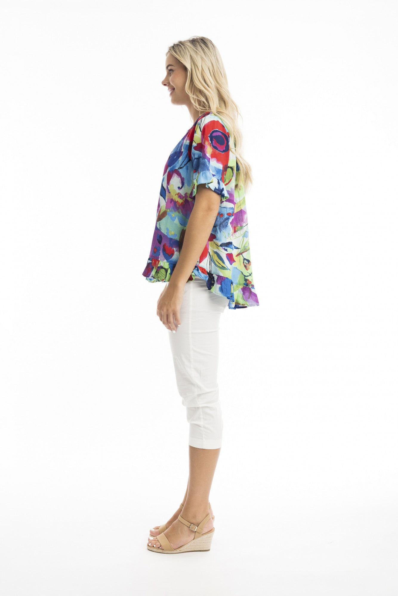 Orientique Nevis Frill Top