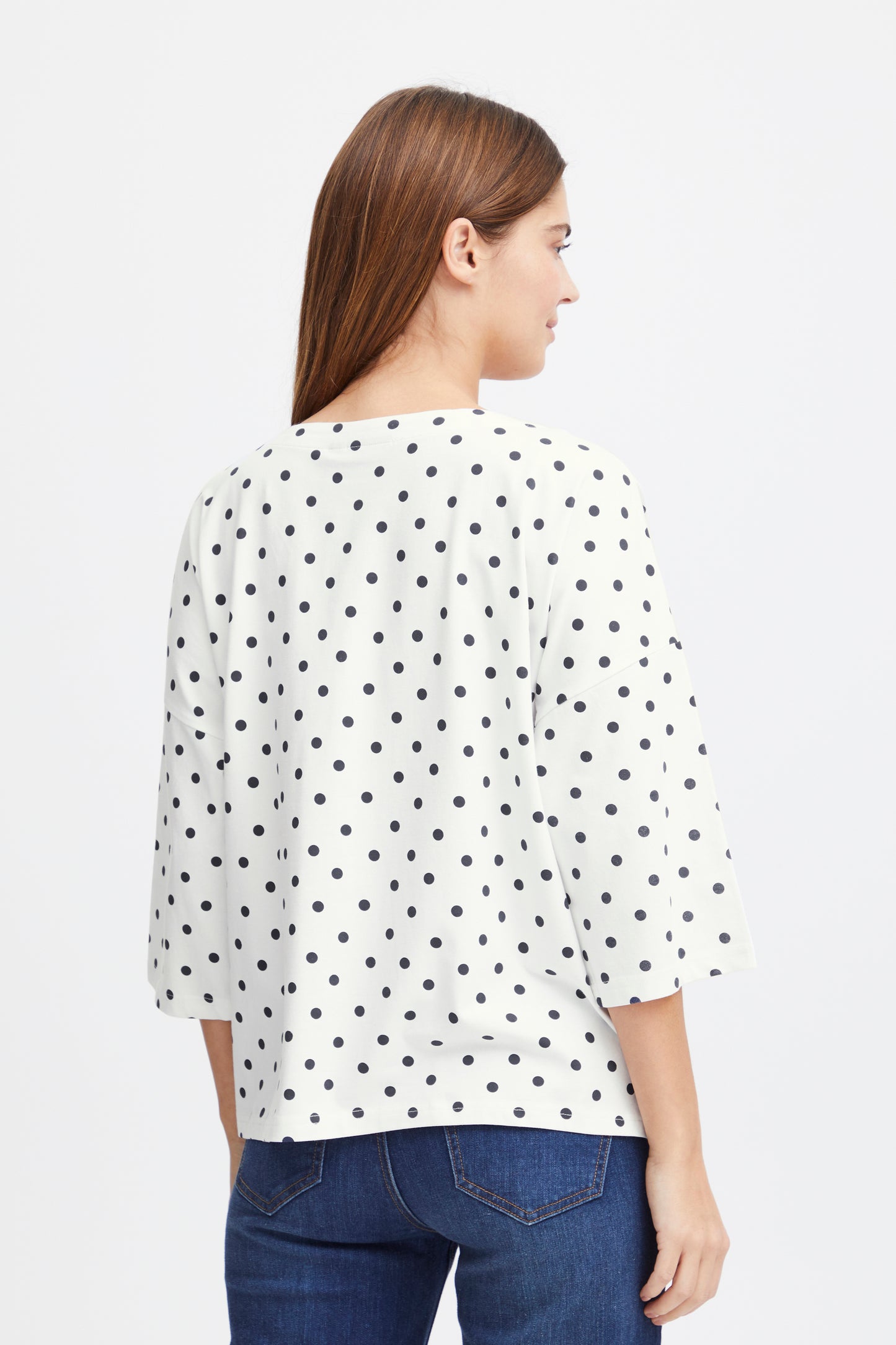Fransa Siva Polkadot Top