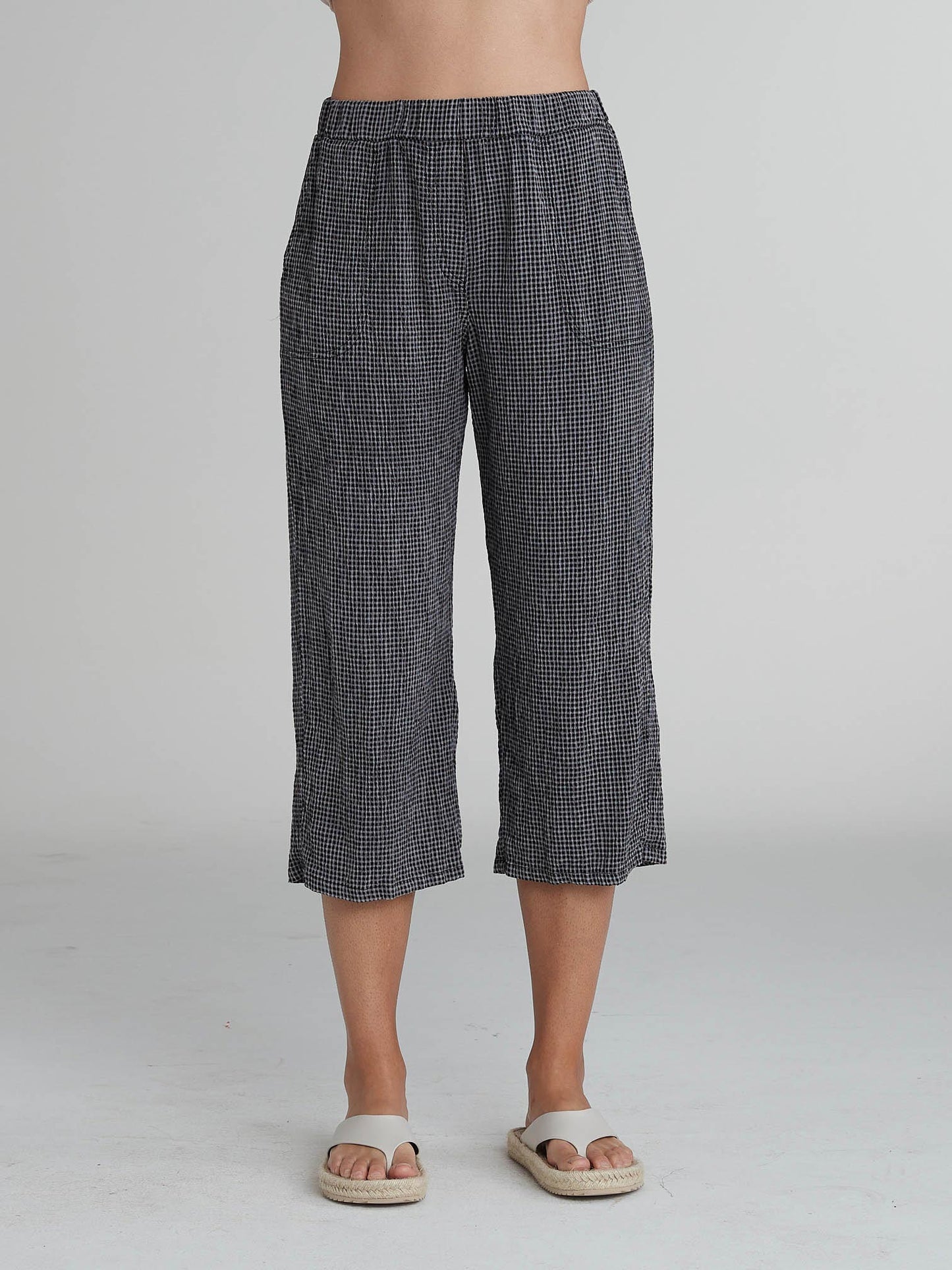 Cut Loose Crinkle Check Trousers