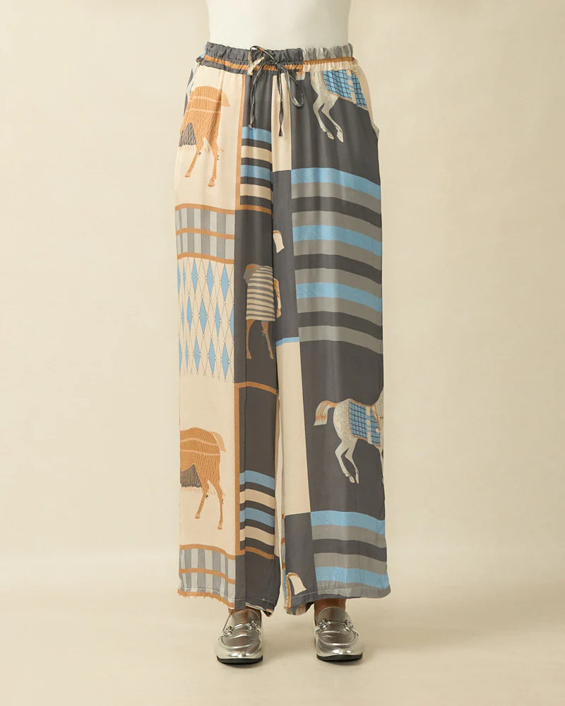 Deck by Decollage O/S Horse Print Trousers