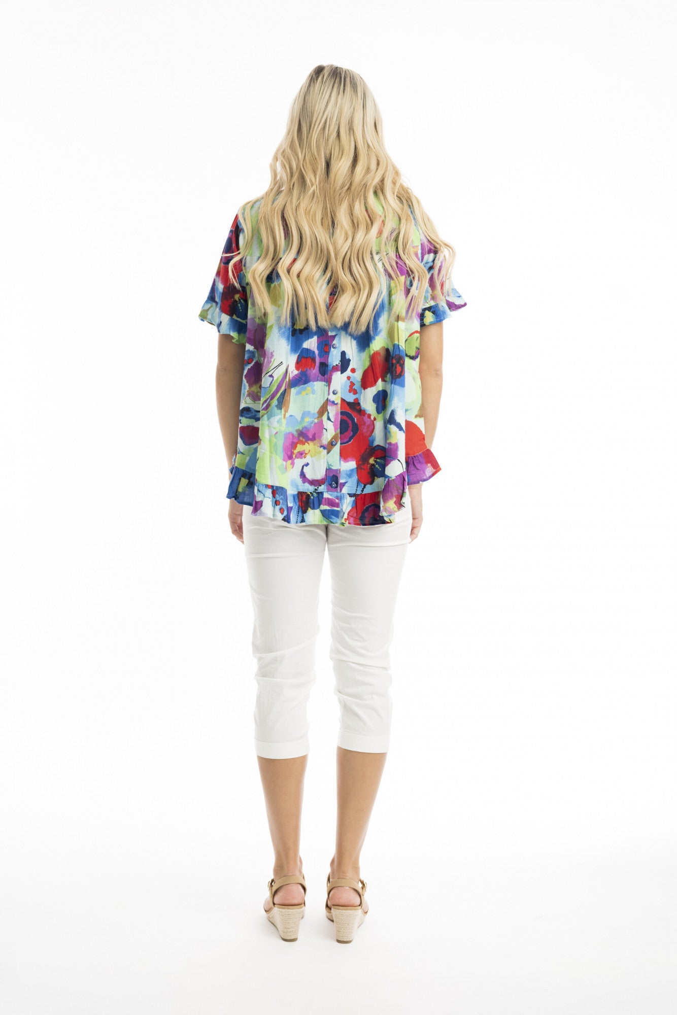 Orientique Nevis Frill Top