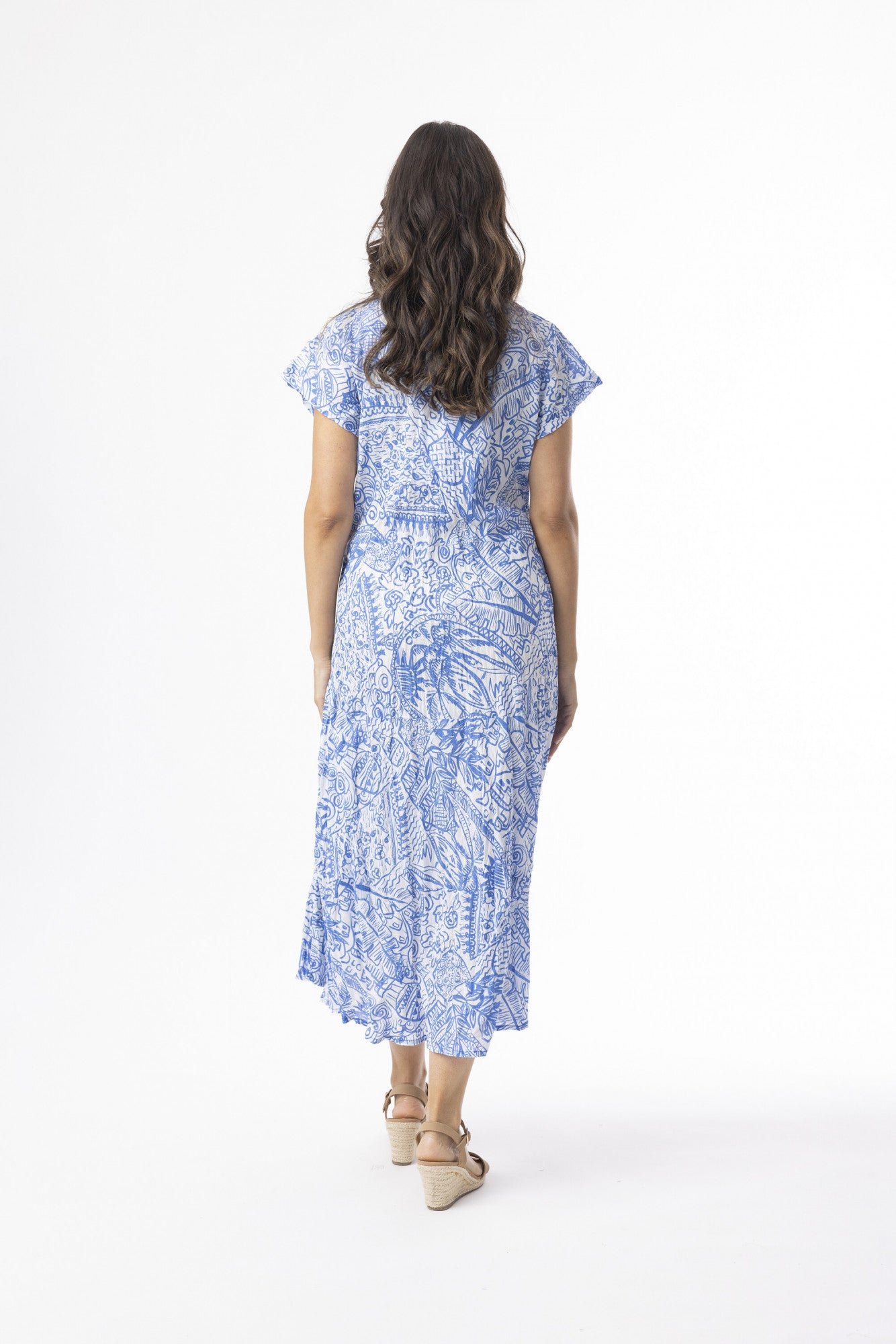 Orientique Aksharay Blue Dress