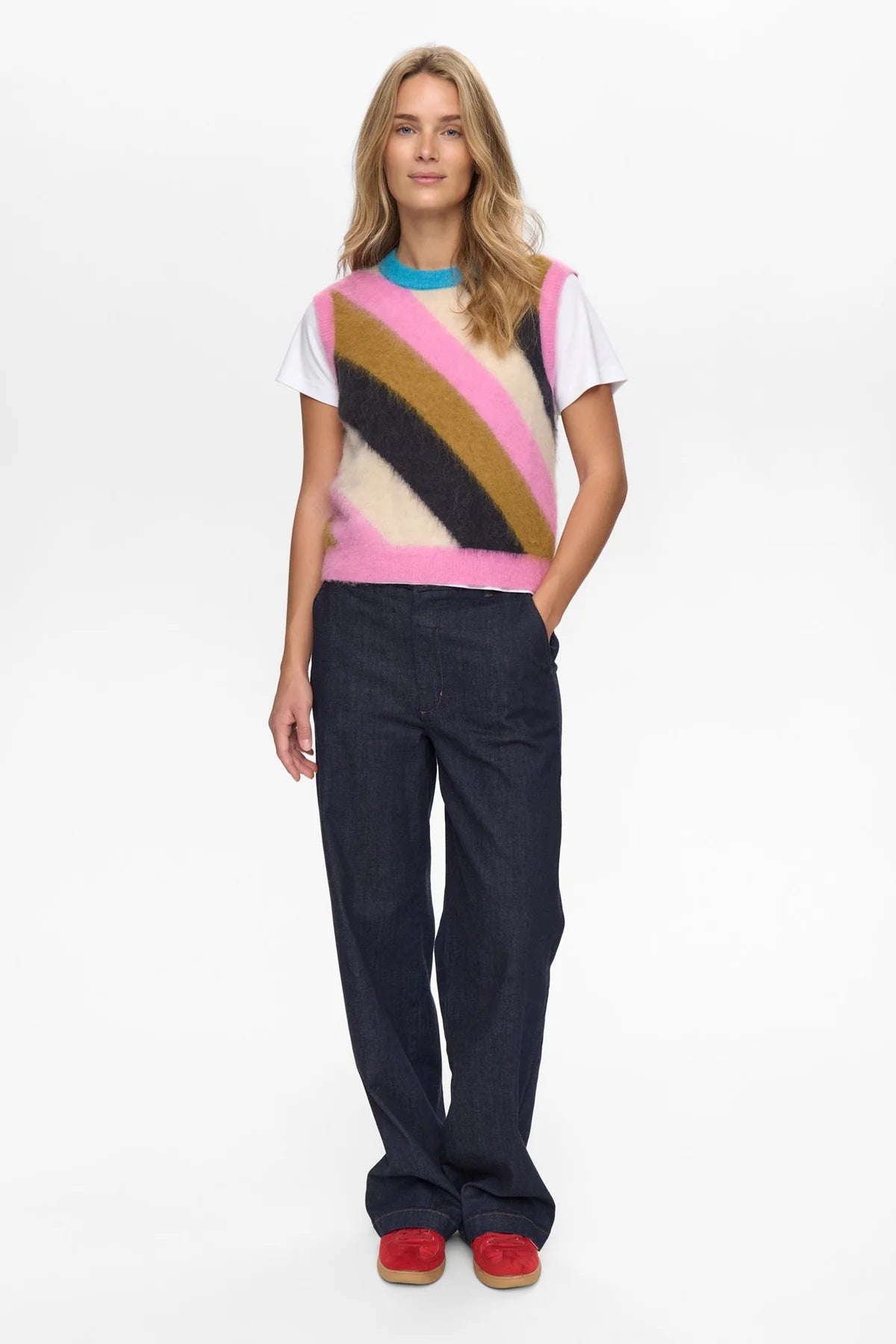 Numph Suri Multicolour Stripe Vest