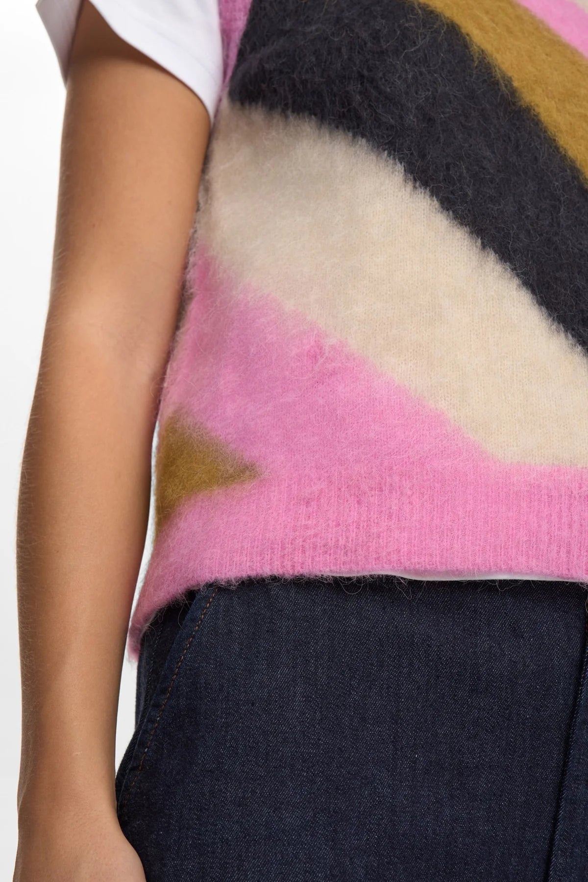 Numph Suri Multicolour Stripe Vest